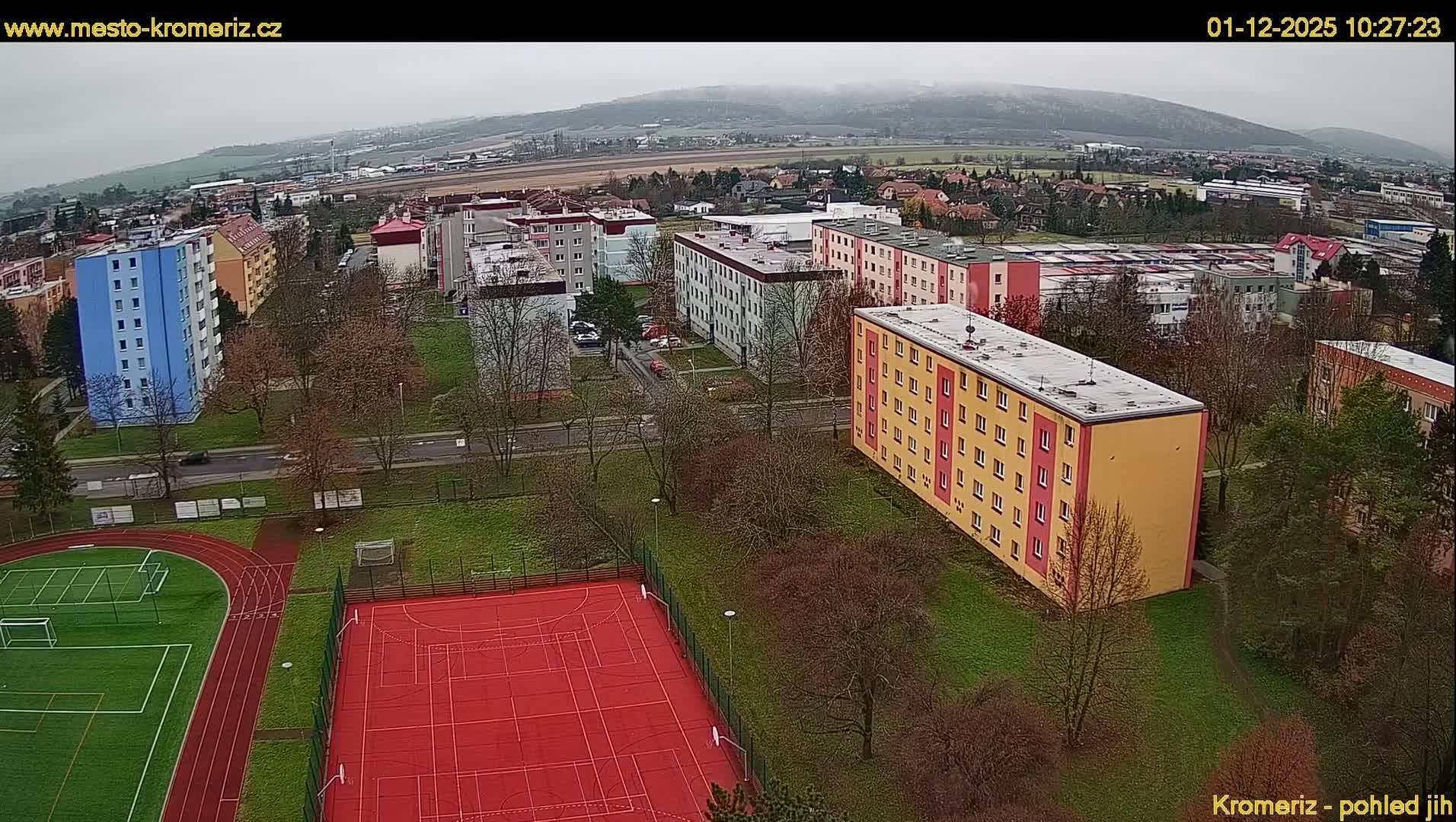 Kroměříž  South View Skyline Live Cam - Kromeriz, Zlin, Czechia