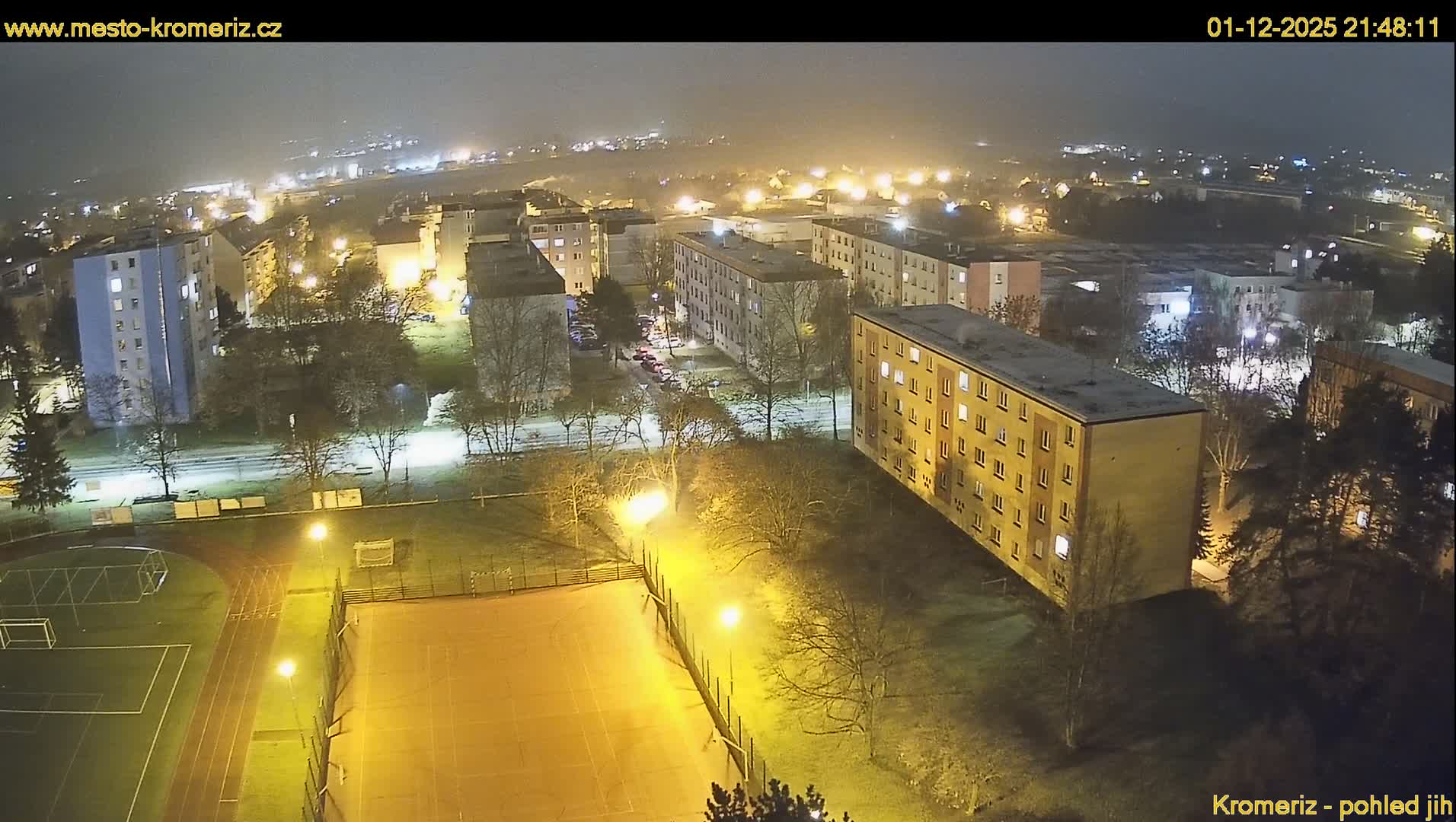 Kroměříž  South View Skyline Live Cam - Kromeriz, Zlin, Czechia