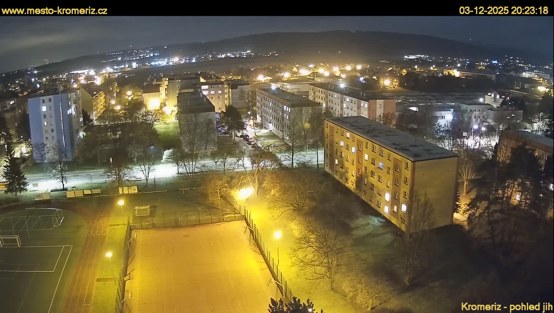 Kroměříž  South View Skyline Live Cam - Kromeriz, Zlin, Czechia