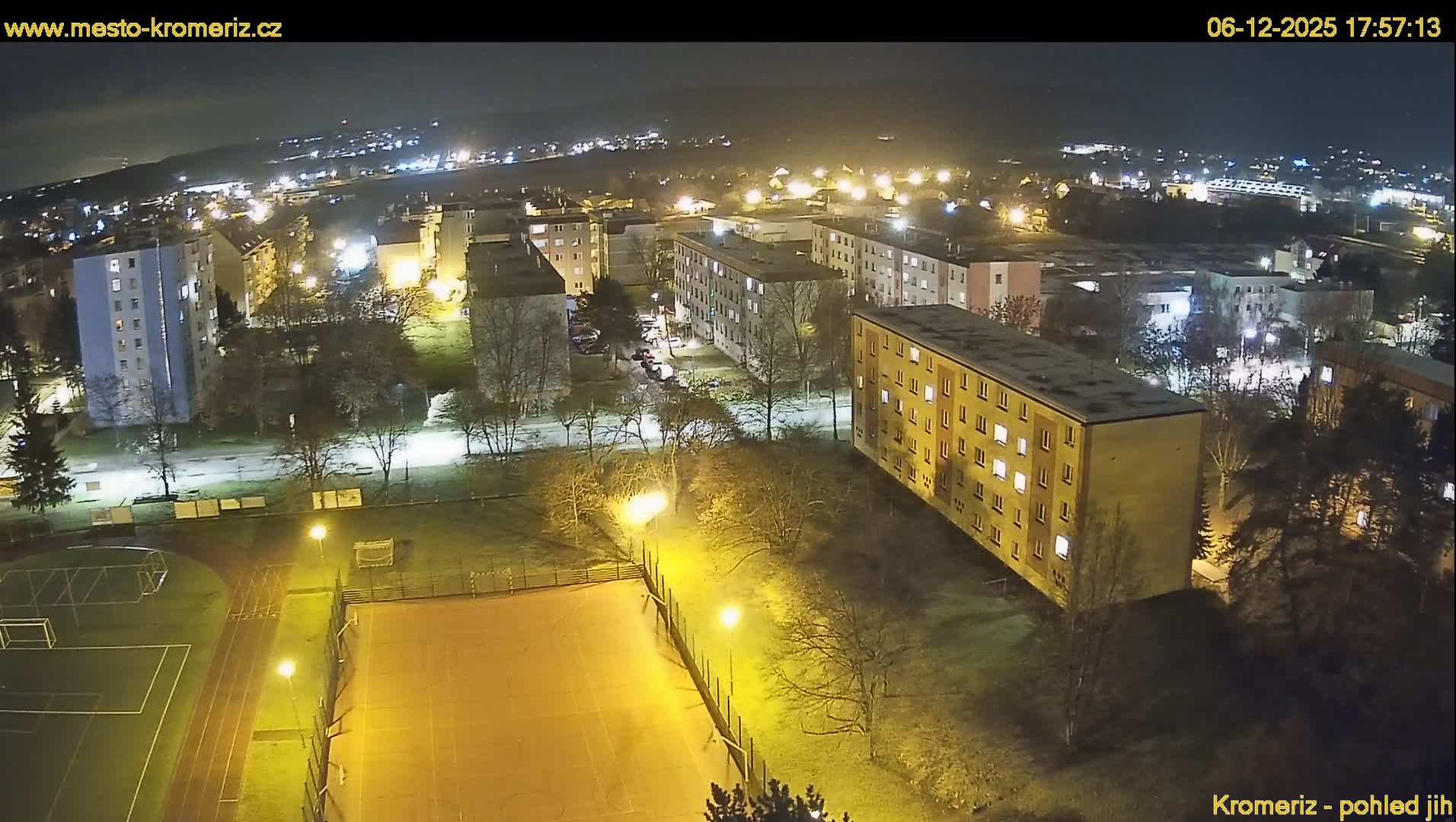 Kroměříž  South View Skyline Live Cam - Kromeriz, Zlin, Czechia