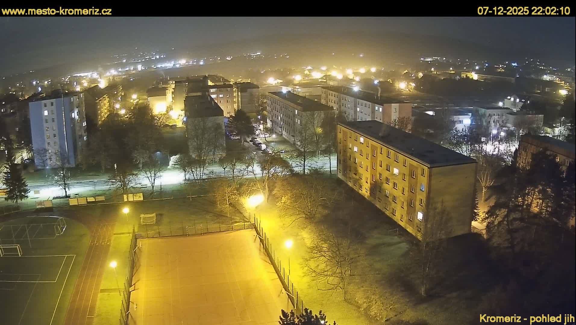 Kroměříž  South View Skyline Live Cam - Kromeriz, Zlin, Czechia
