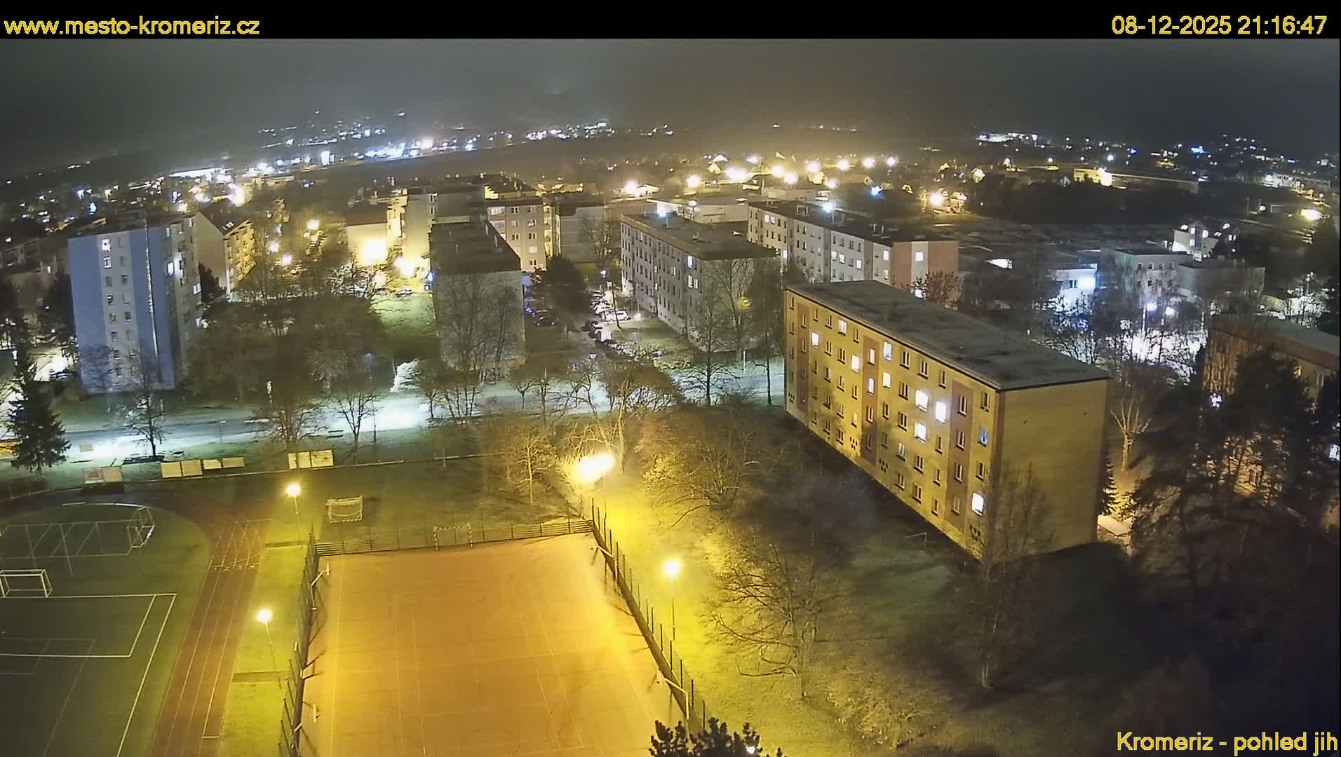 Kroměříž  South View Skyline Live Cam - Kromeriz, Zlin, Czechia