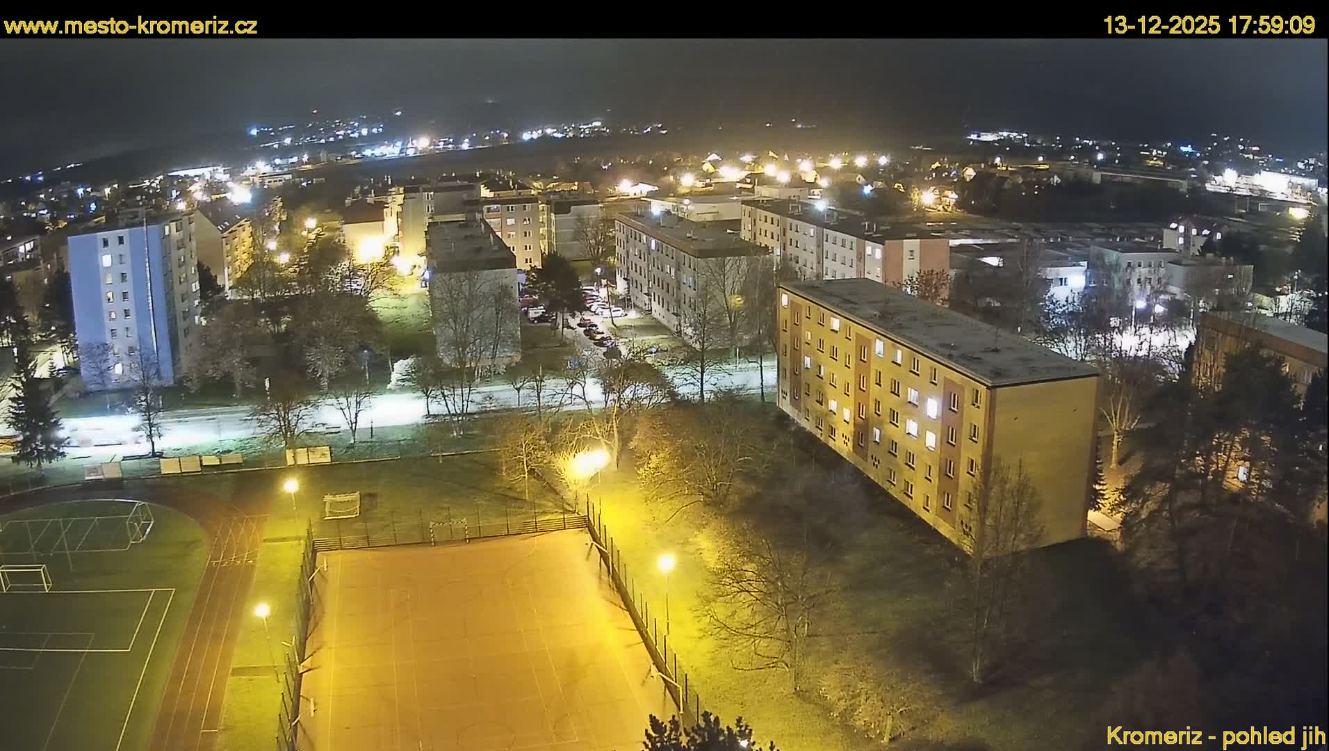 Kroměříž  South View Skyline Live Cam - Kromeriz, Zlin, Czechia