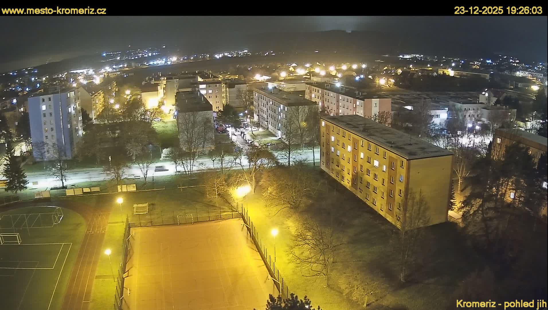 Kroměříž  South View Skyline Live Cam - Kromeriz, Zlin, Czechia