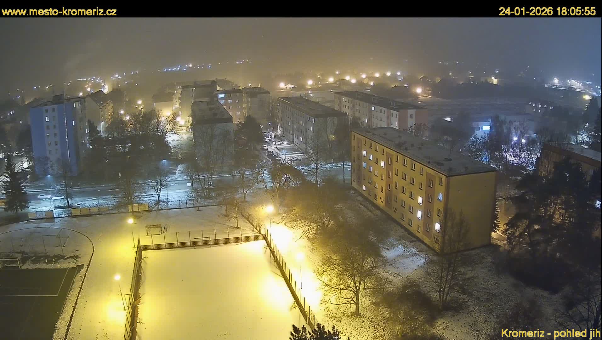 Kroměříž  South View Skyline Live Cam - Kromeriz, Zlin, Czechia