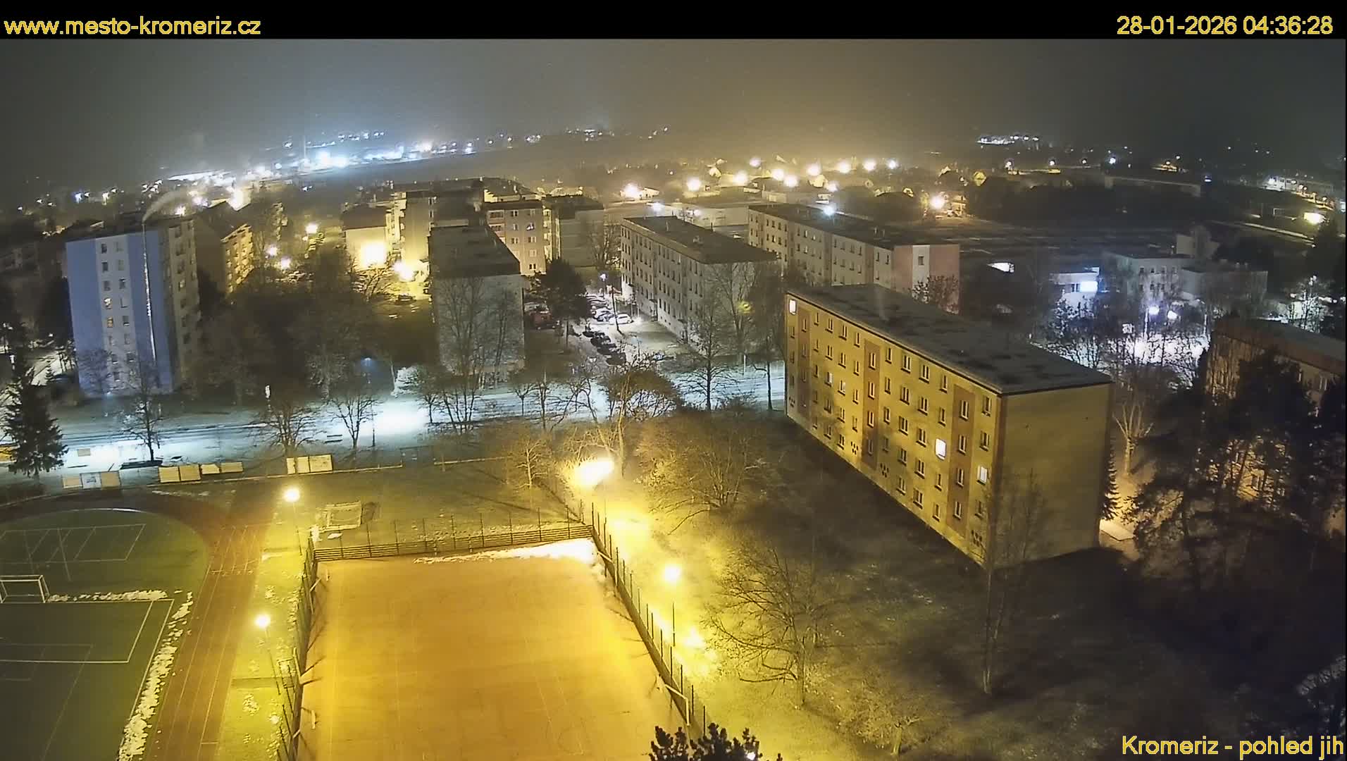 Kroměříž  South View Skyline Live Cam - Kromeriz, Zlin, Czechia