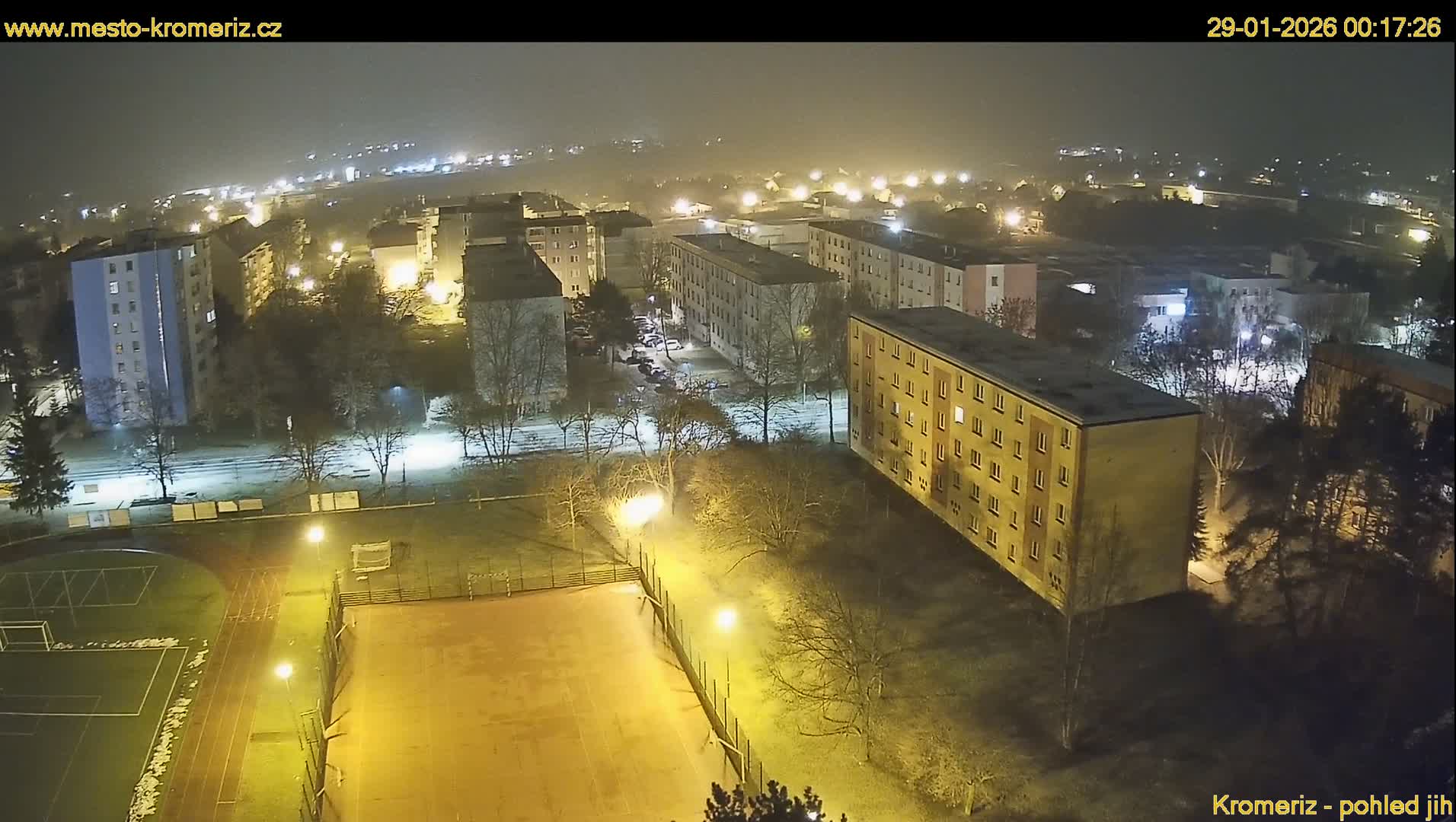 Kroměříž  South View Skyline Live Cam - Kromeriz, Zlin, Czechia