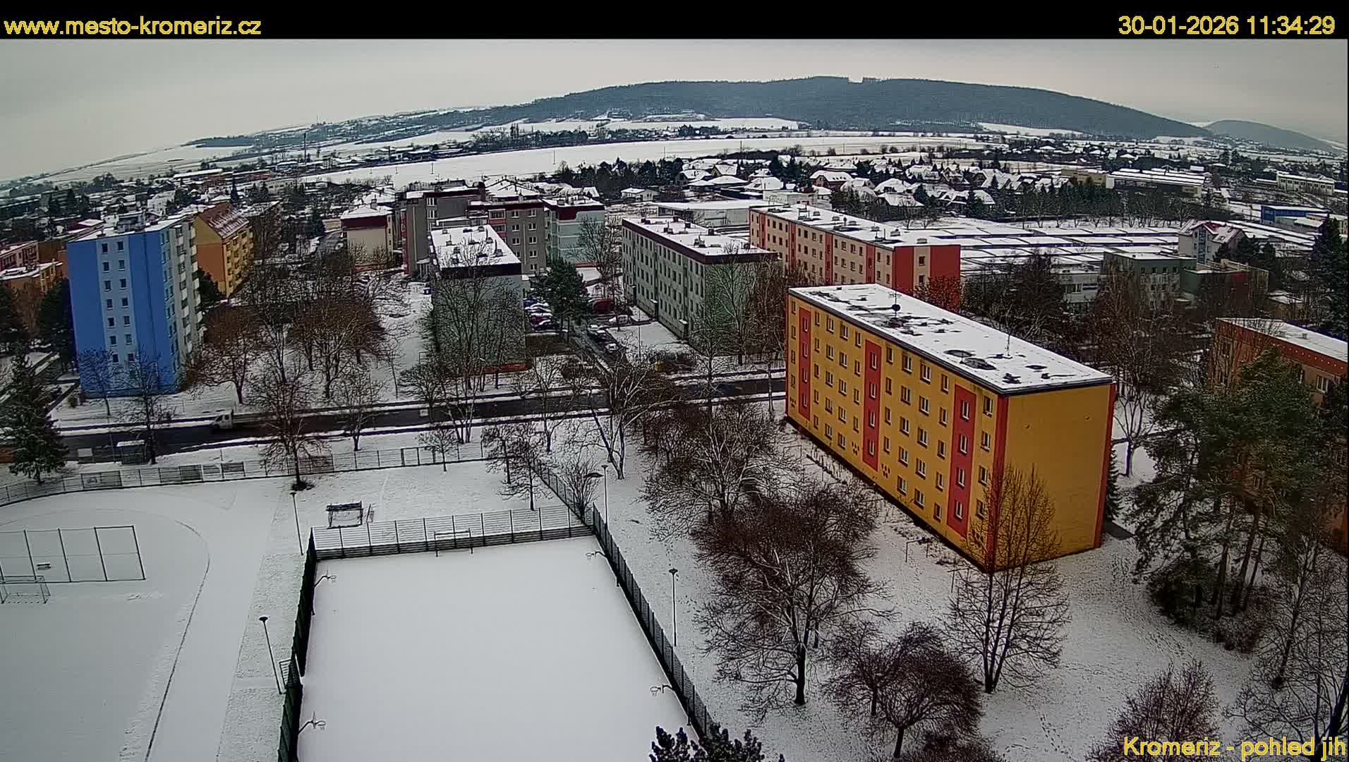 Kroměříž  South View Skyline Live Cam - Kromeriz, Zlin, Czechia