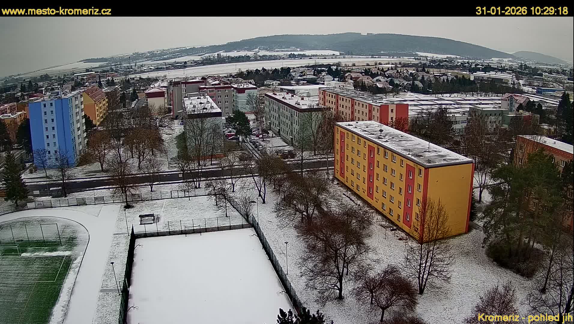 Kroměříž  South View Skyline Live Cam - Kromeriz, Zlin, Czechia