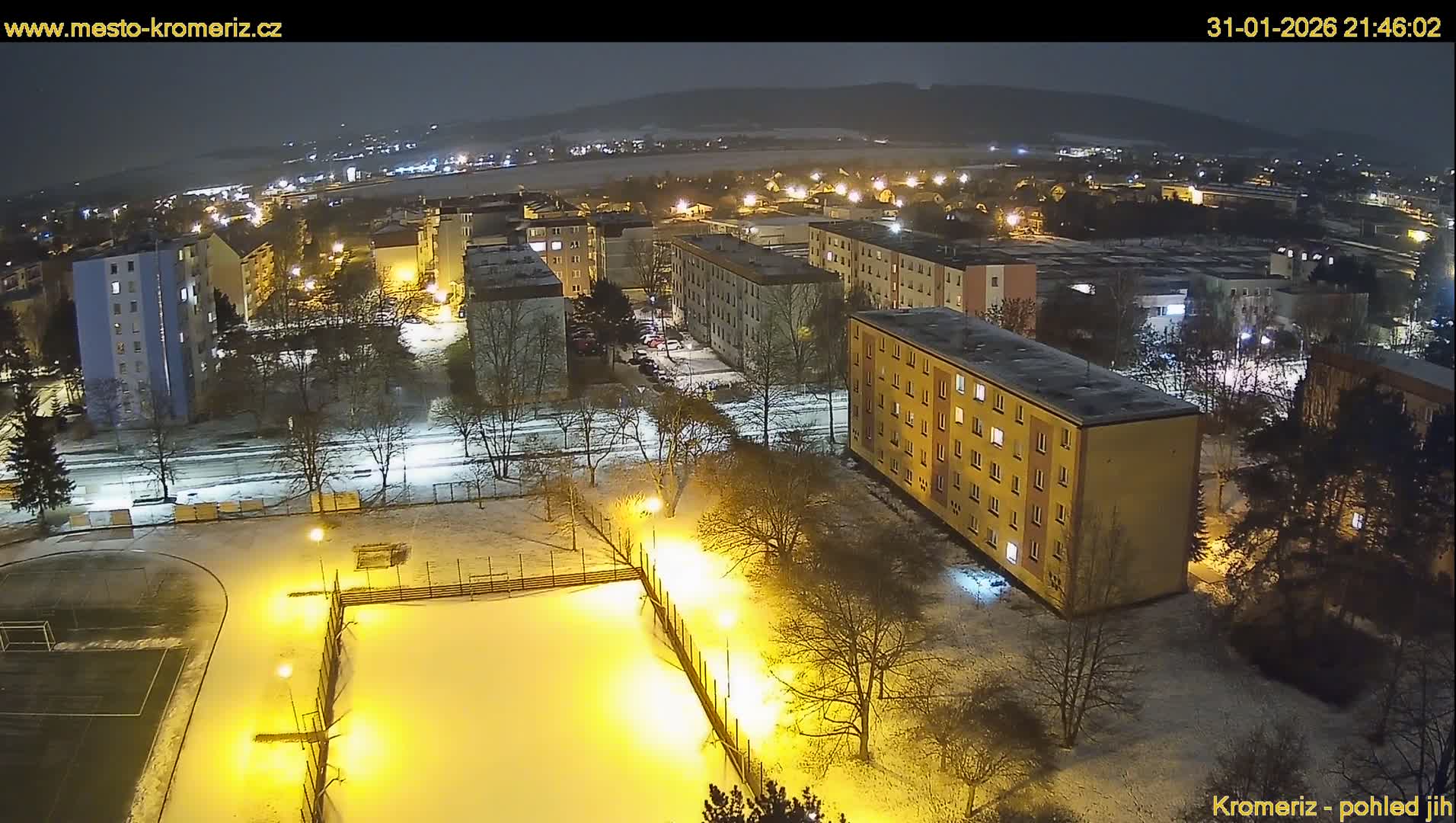 Kroměříž  South View Skyline Live Cam - Kromeriz, Zlin, Czechia