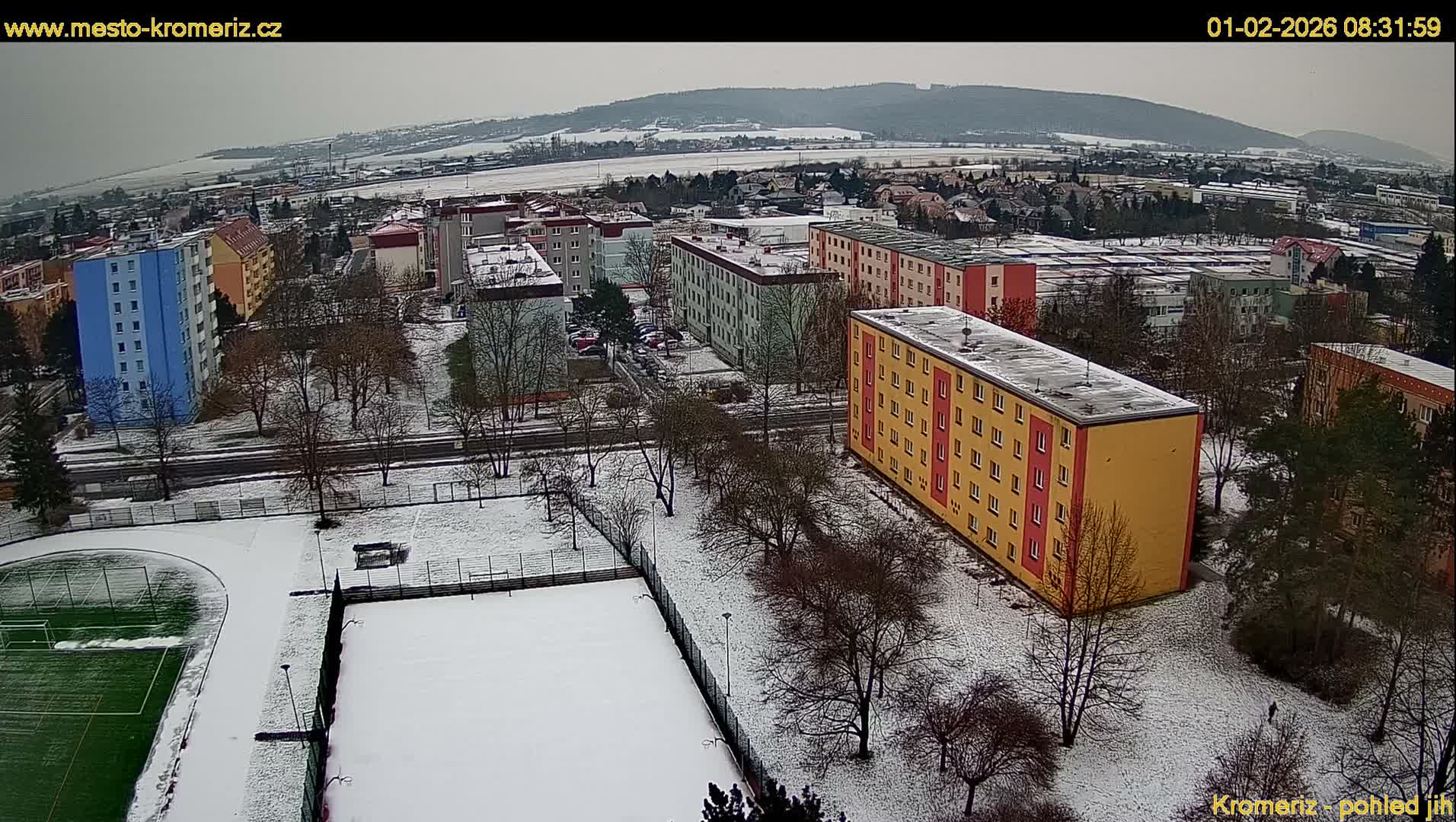 Kroměříž  South View Skyline Live Cam - Kromeriz, Zlin, Czechia