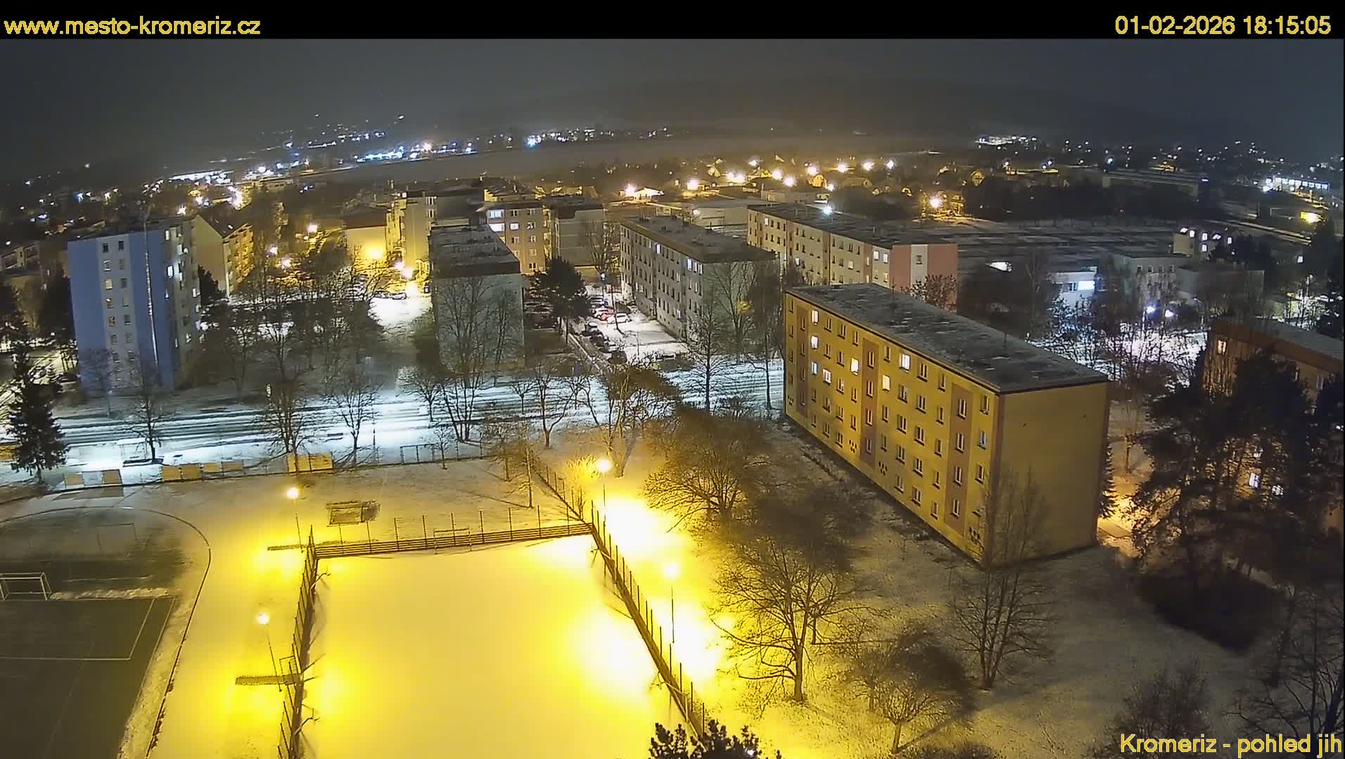 Kroměříž  South View Skyline Live Cam - Kromeriz, Zlin, Czechia
