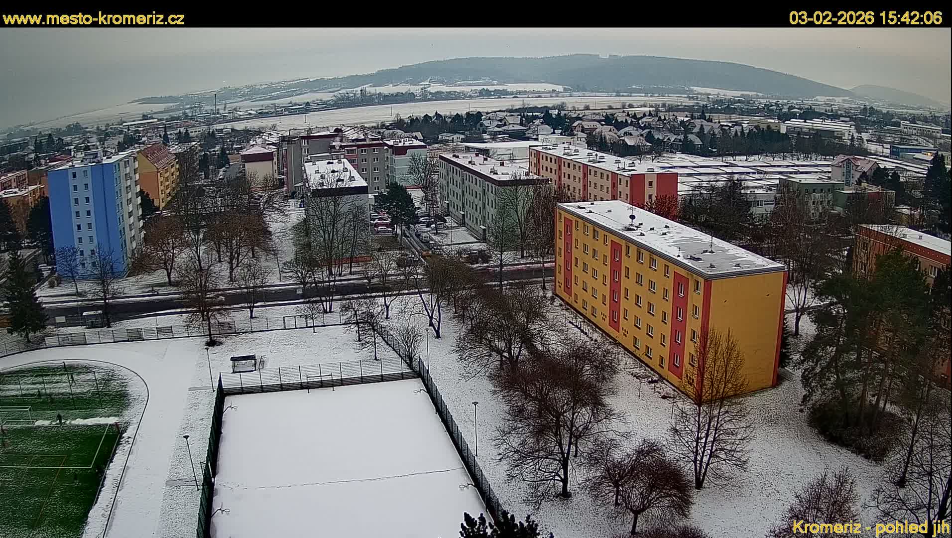 Kroměříž  South View Skyline Live Cam - Kromeriz, Zlin, Czechia