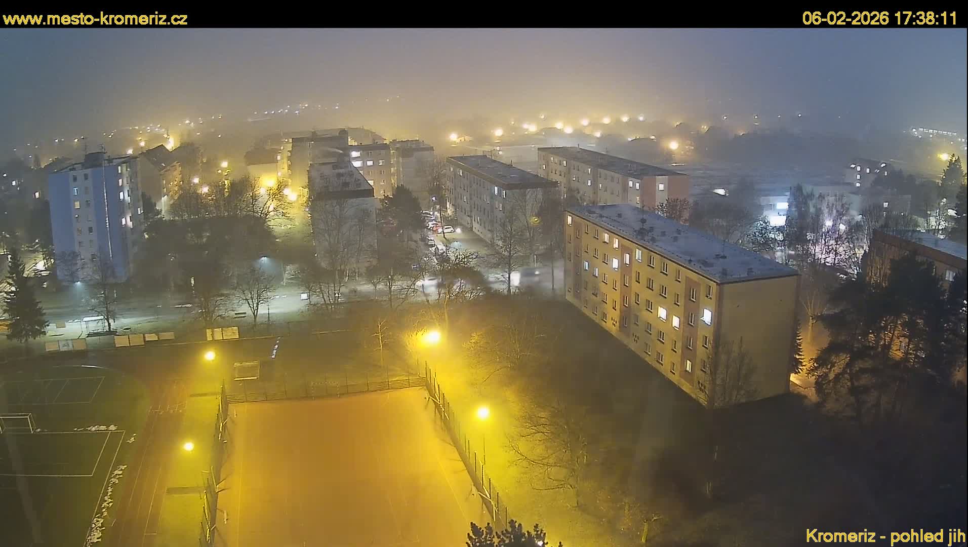 Kroměříž  South View Skyline Live Cam - Kromeriz, Zlin, Czechia
