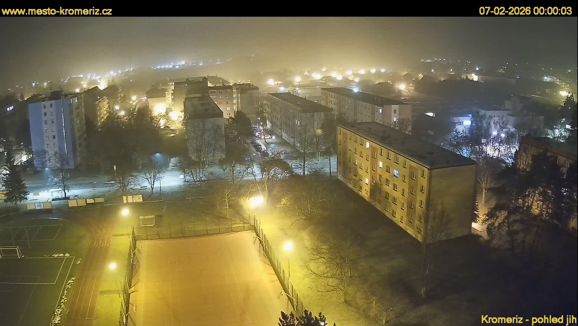 Kroměříž  South View Skyline Live Cam - Kromeriz, Zlin, Czechia