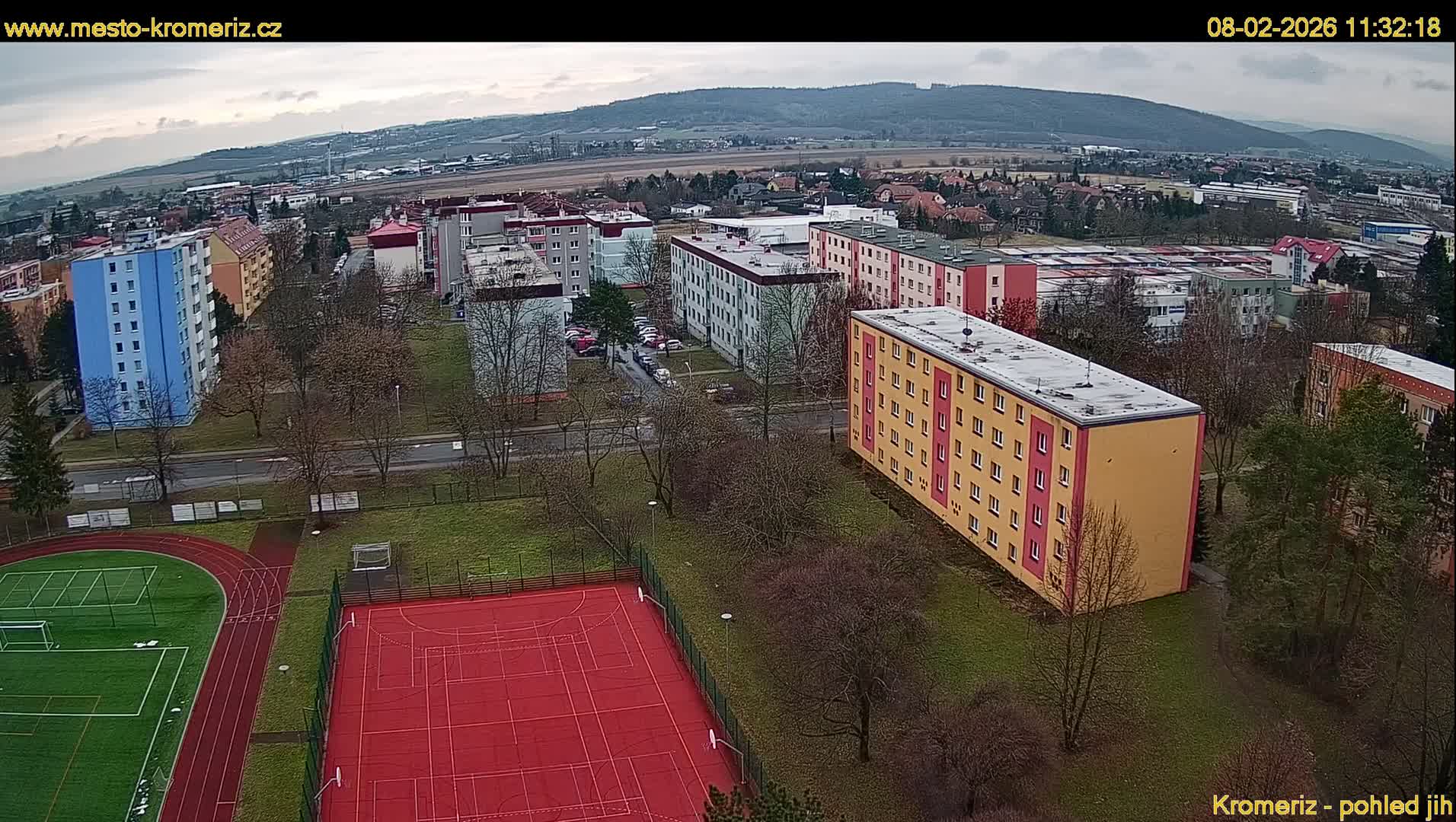 Kroměříž  South View Skyline Live Cam - Kromeriz, Zlin, Czechia