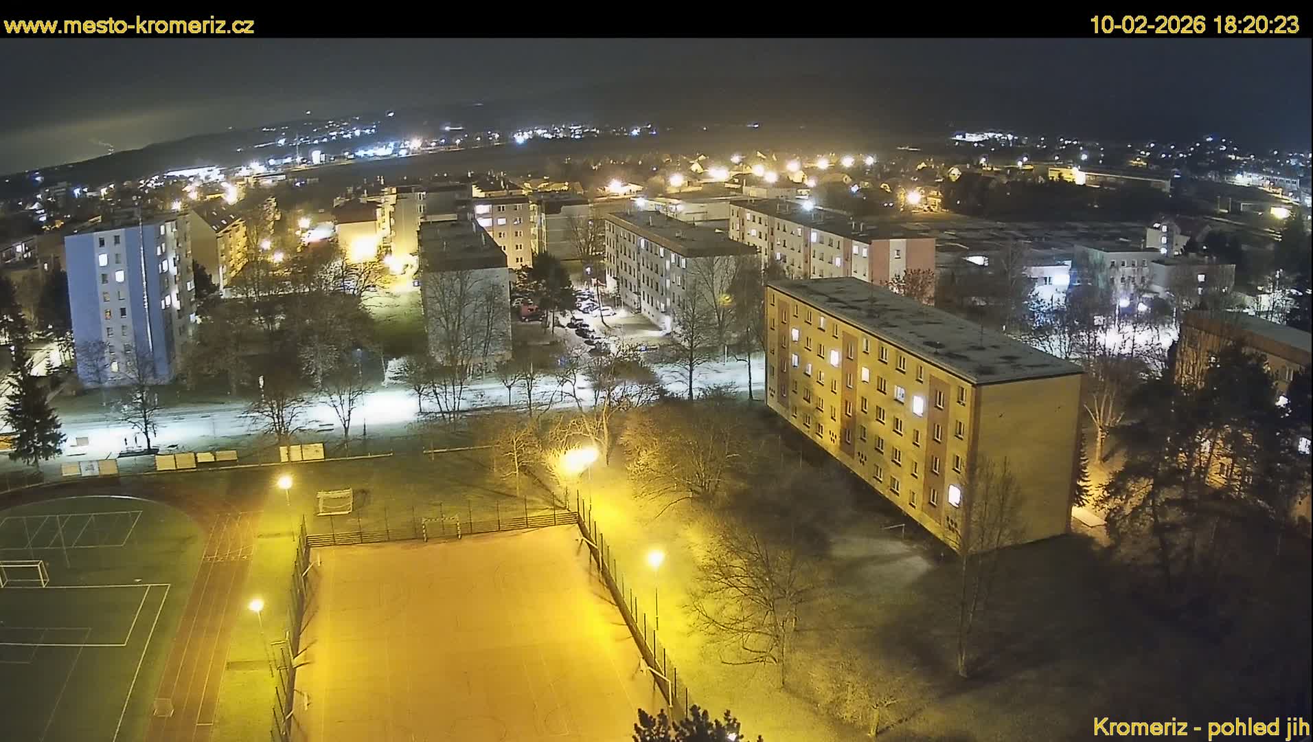 Kroměříž  South View Skyline Live Cam - Kromeriz, Zlin, Czechia