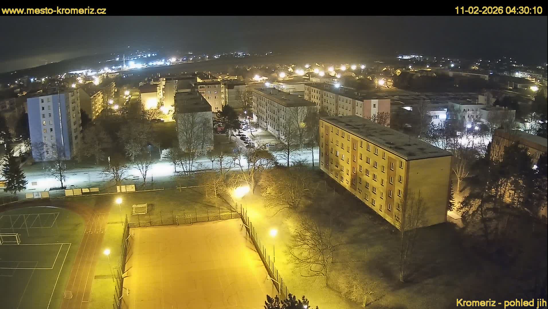 Kroměříž  South View Skyline Live Cam - Kromeriz, Zlin, Czechia
