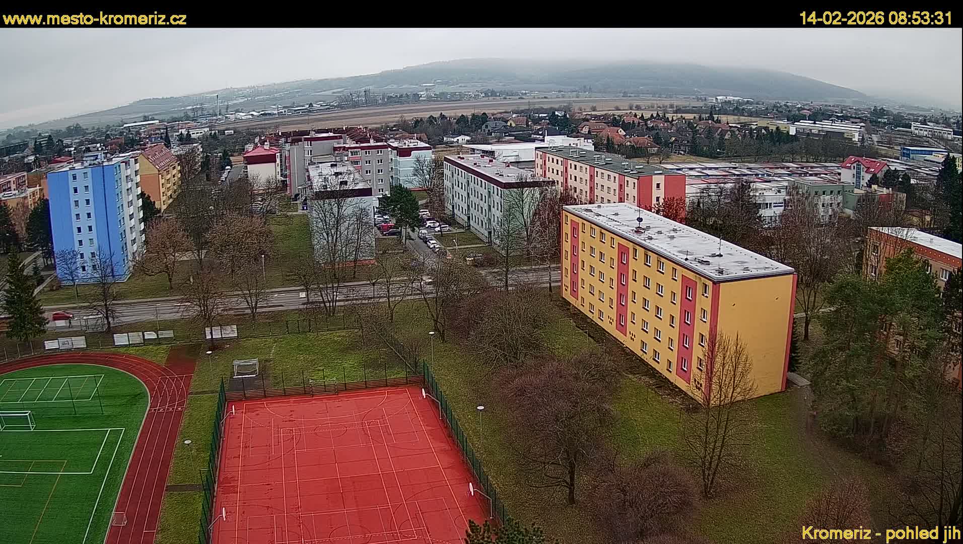 Kroměříž  South View Skyline Live Cam - Kromeriz, Zlin, Czechia