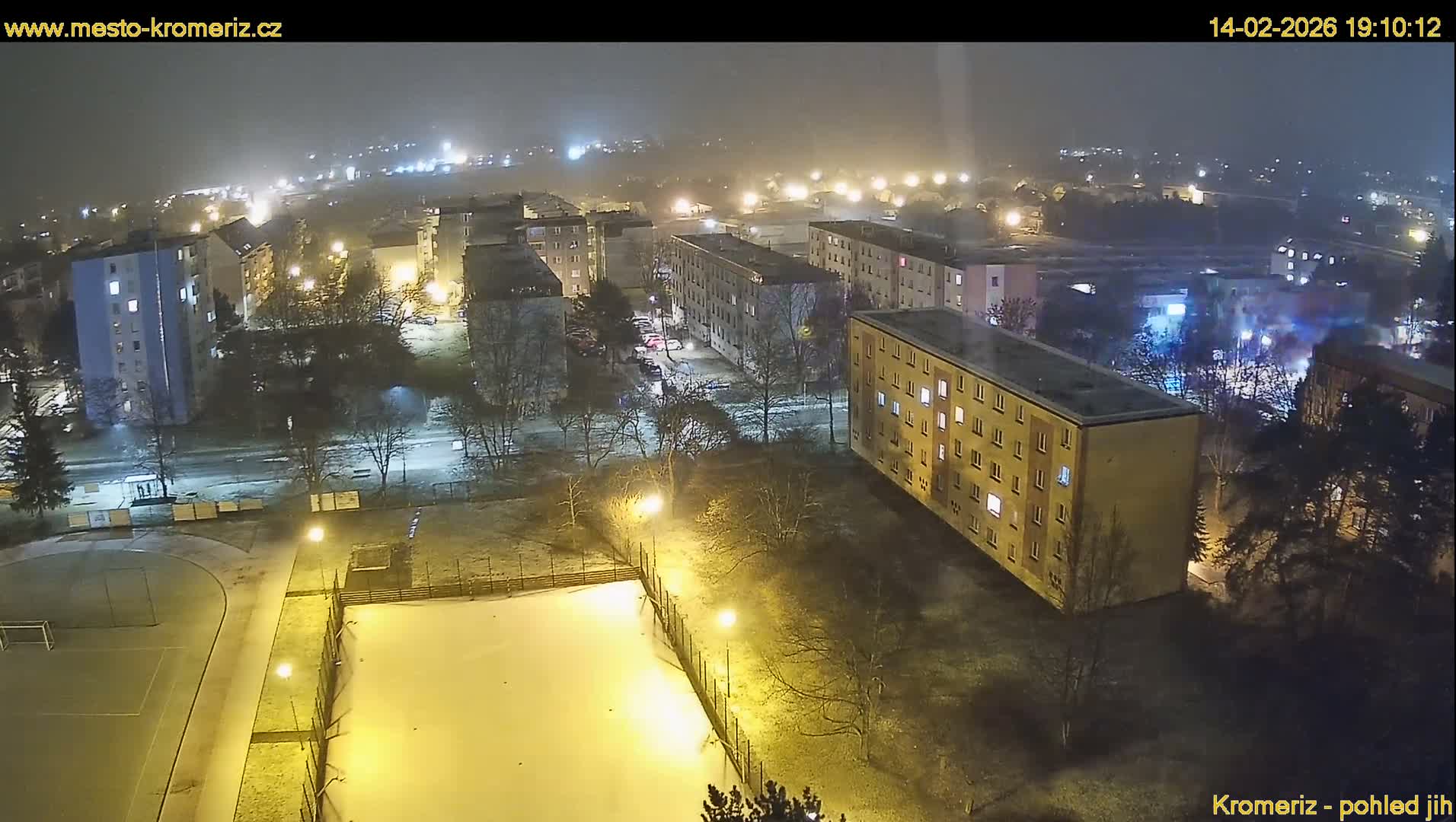 Kroměříž  South View Skyline Live Cam - Kromeriz, Zlin, Czechia