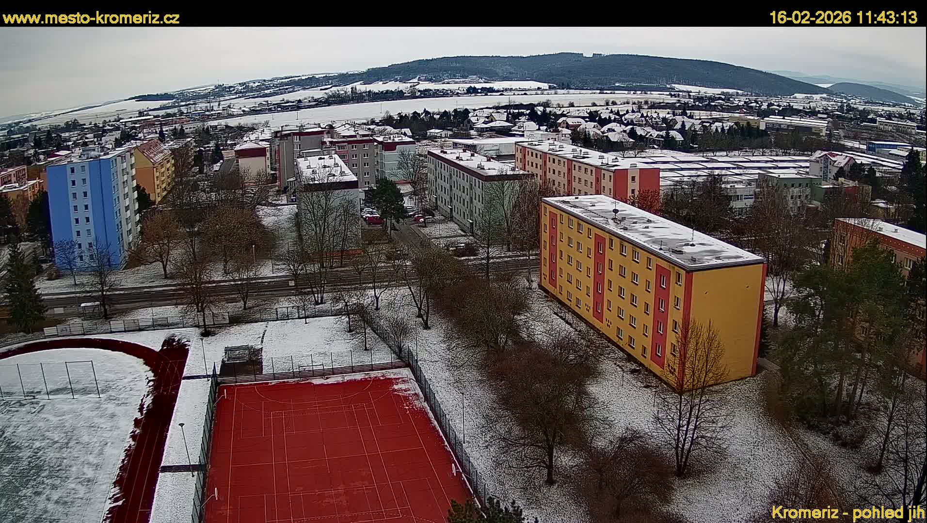 Kroměříž  South View Skyline Live Cam - Kromeriz, Zlin, Czechia