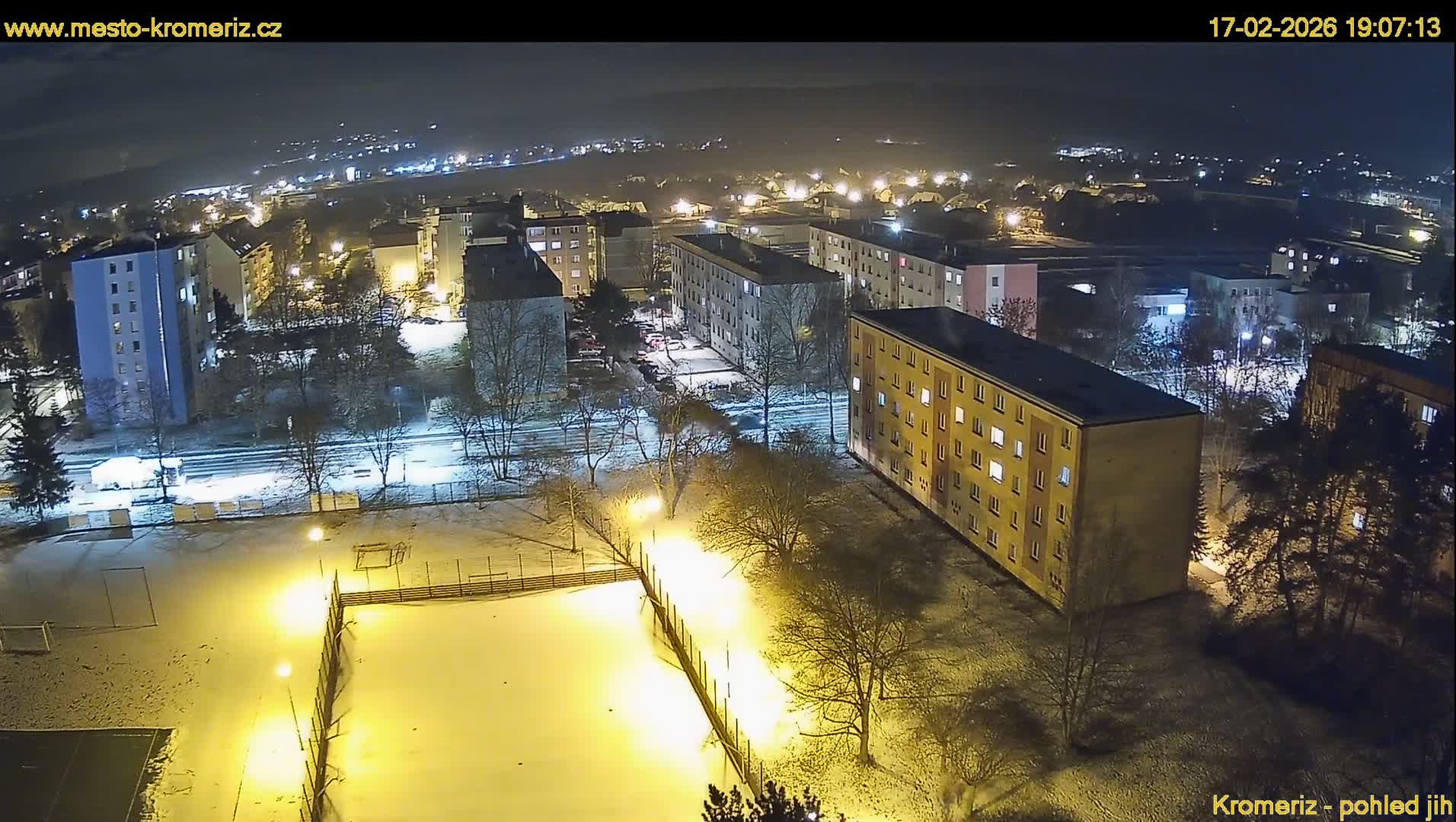 Kroměříž  South View Skyline Live Cam - Kromeriz, Zlin, Czechia