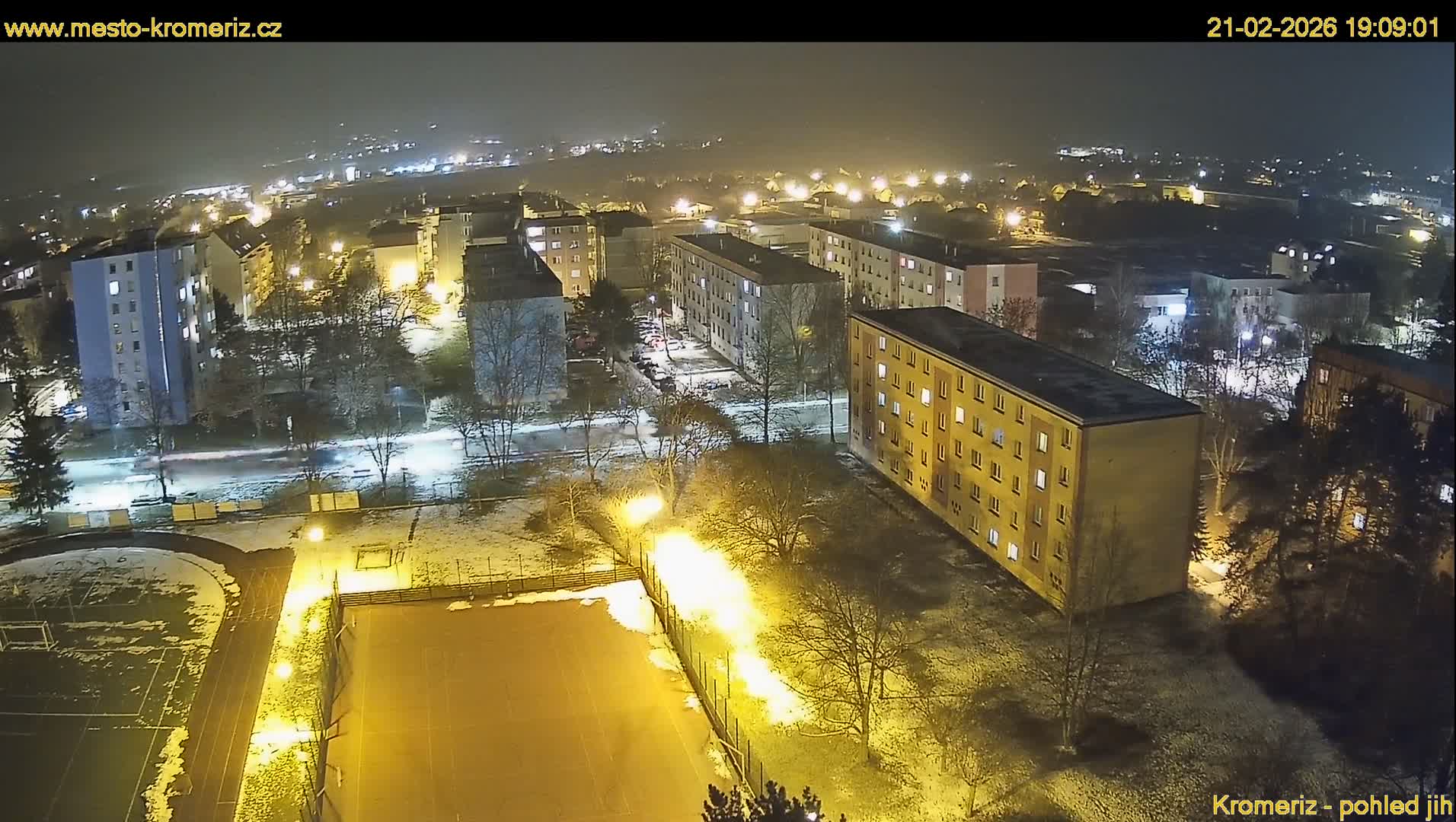 Kroměříž  South View Skyline Live Cam - Kromeriz, Zlin, Czechia