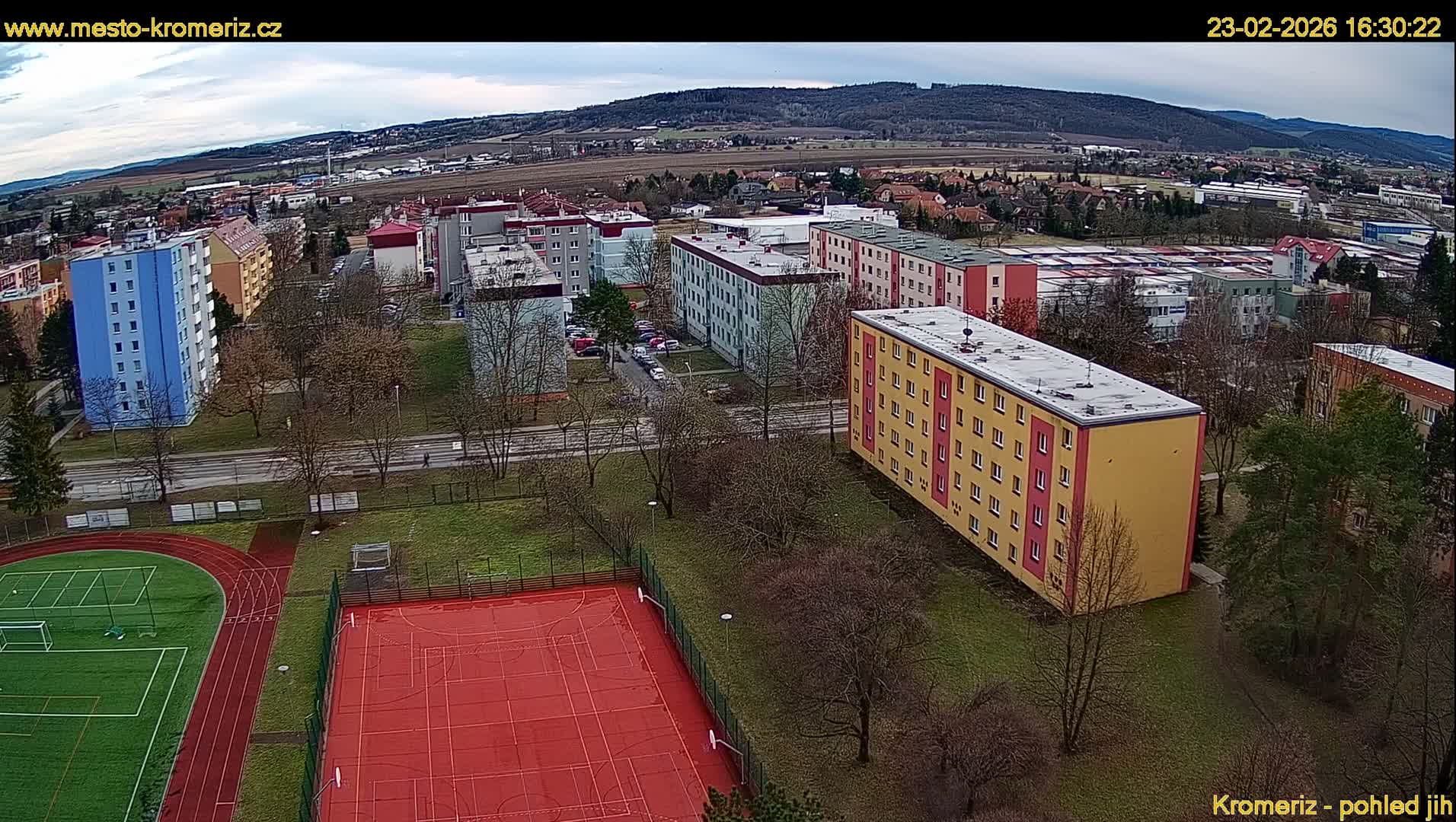 Kroměříž  South View Skyline Live Cam - Kromeriz, Zlin, Czechia