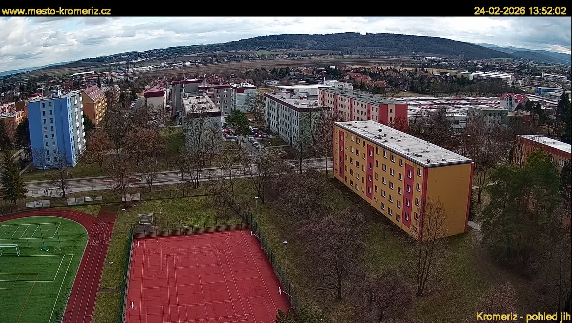 Kroměříž  South View Skyline Live Cam - Kromeriz, Zlin, Czechia