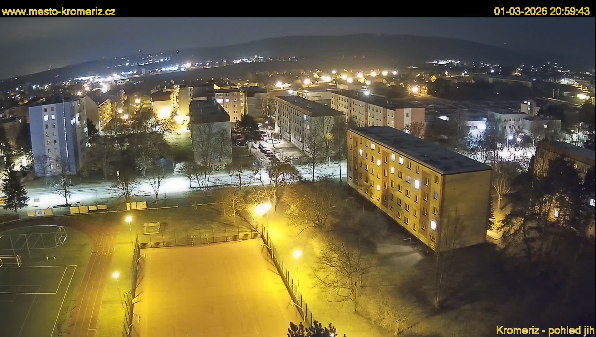 Kroměříž  South View Skyline Live Cam - Kromeriz, Zlin, Czechia