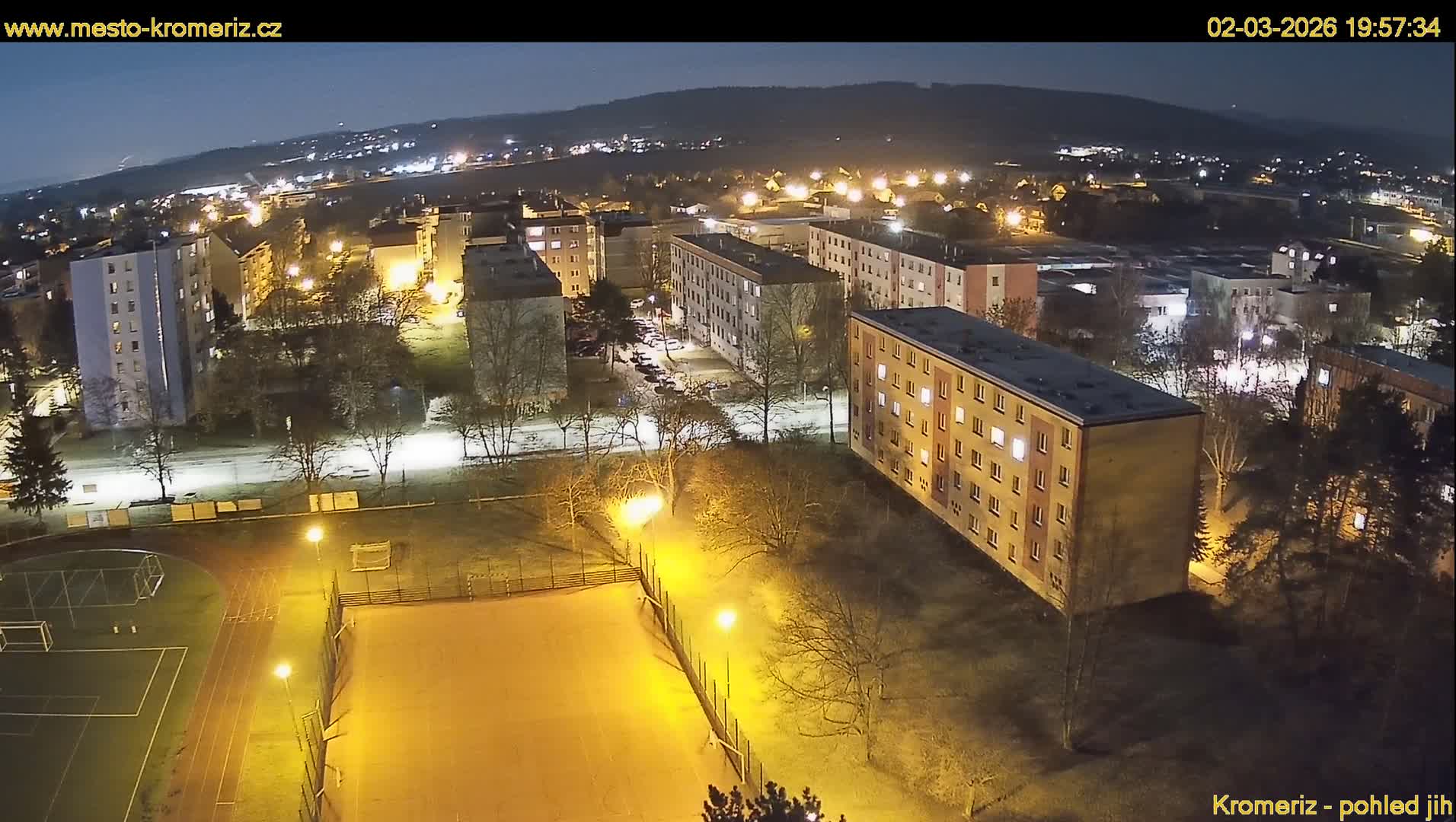 Kroměříž  South View Skyline Live Cam - Kromeriz, Zlin, Czechia