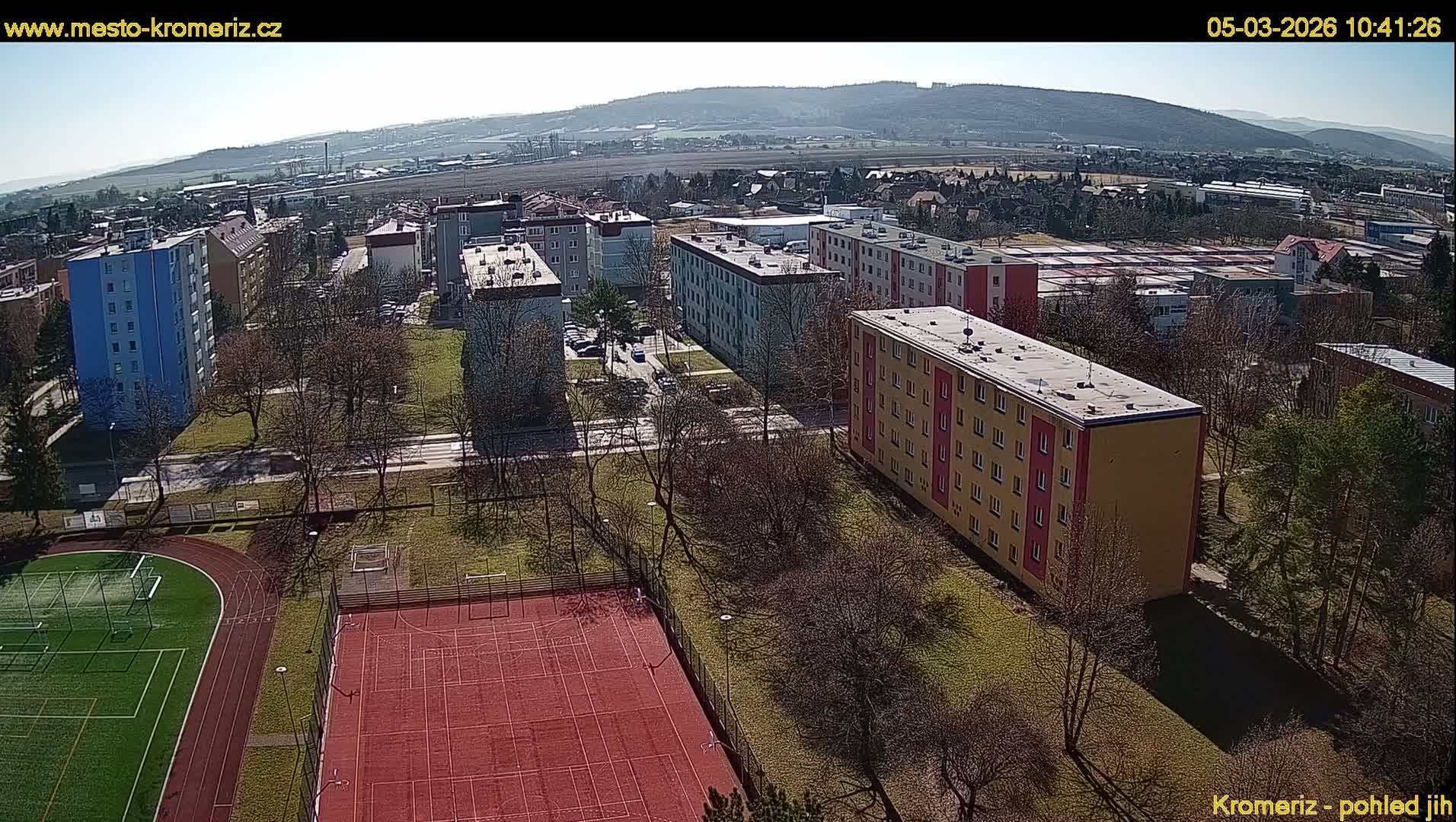 Kroměříž  South View Skyline Live Cam - Kromeriz, Zlin, Czechia