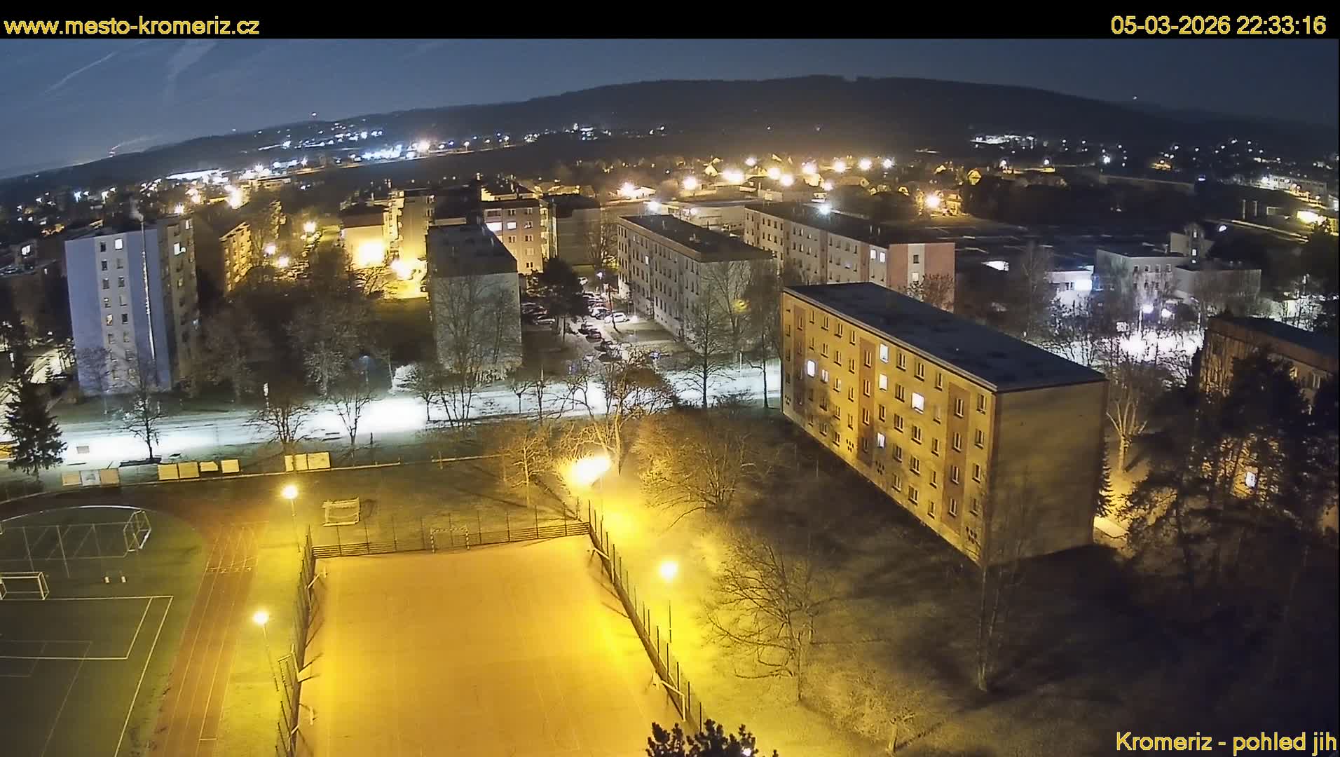 Kroměříž  South View Skyline Live Cam - Kromeriz, Zlin, Czechia