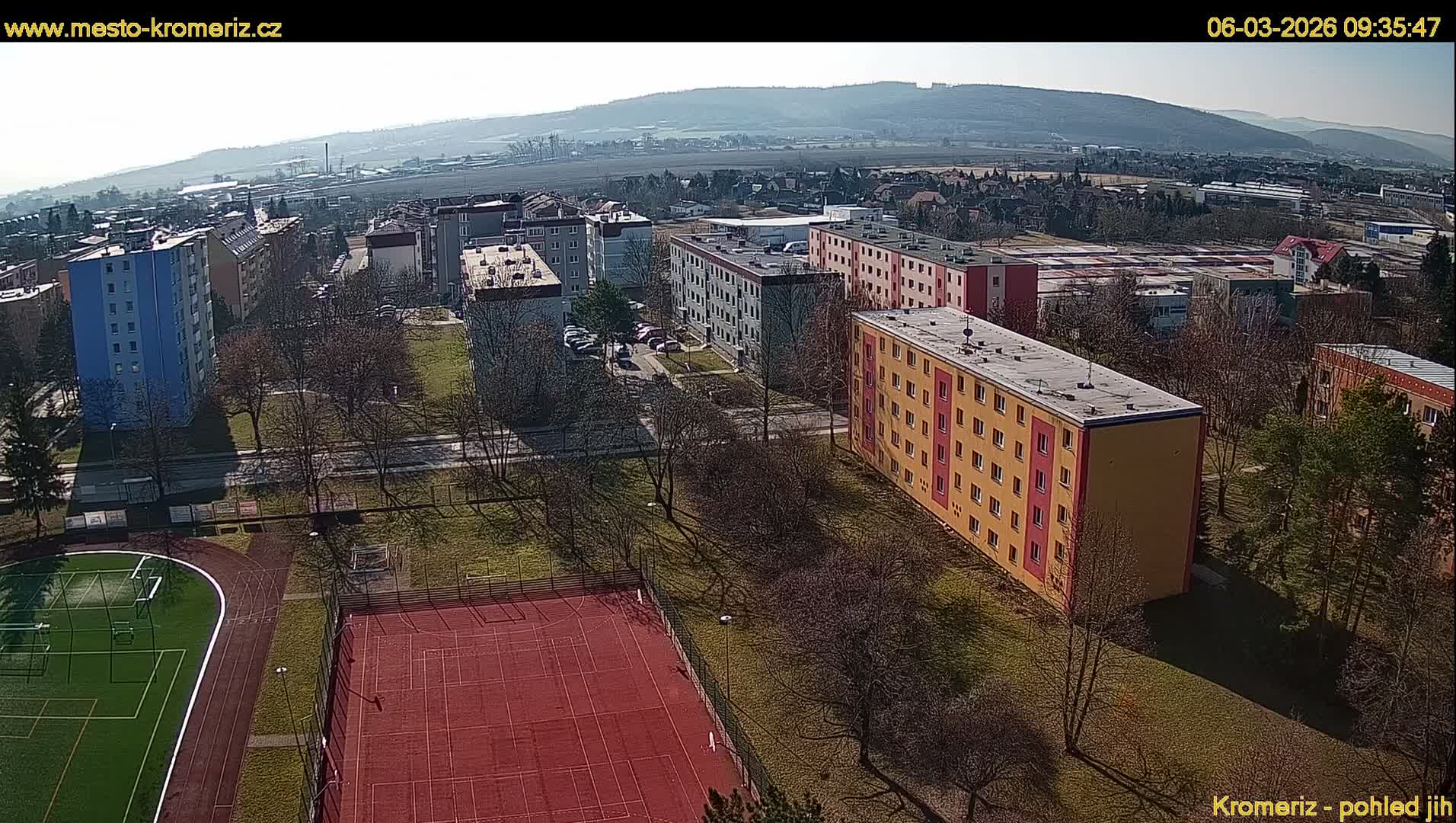 Kroměříž  South View Skyline Live Cam - Kromeriz, Zlin, Czechia