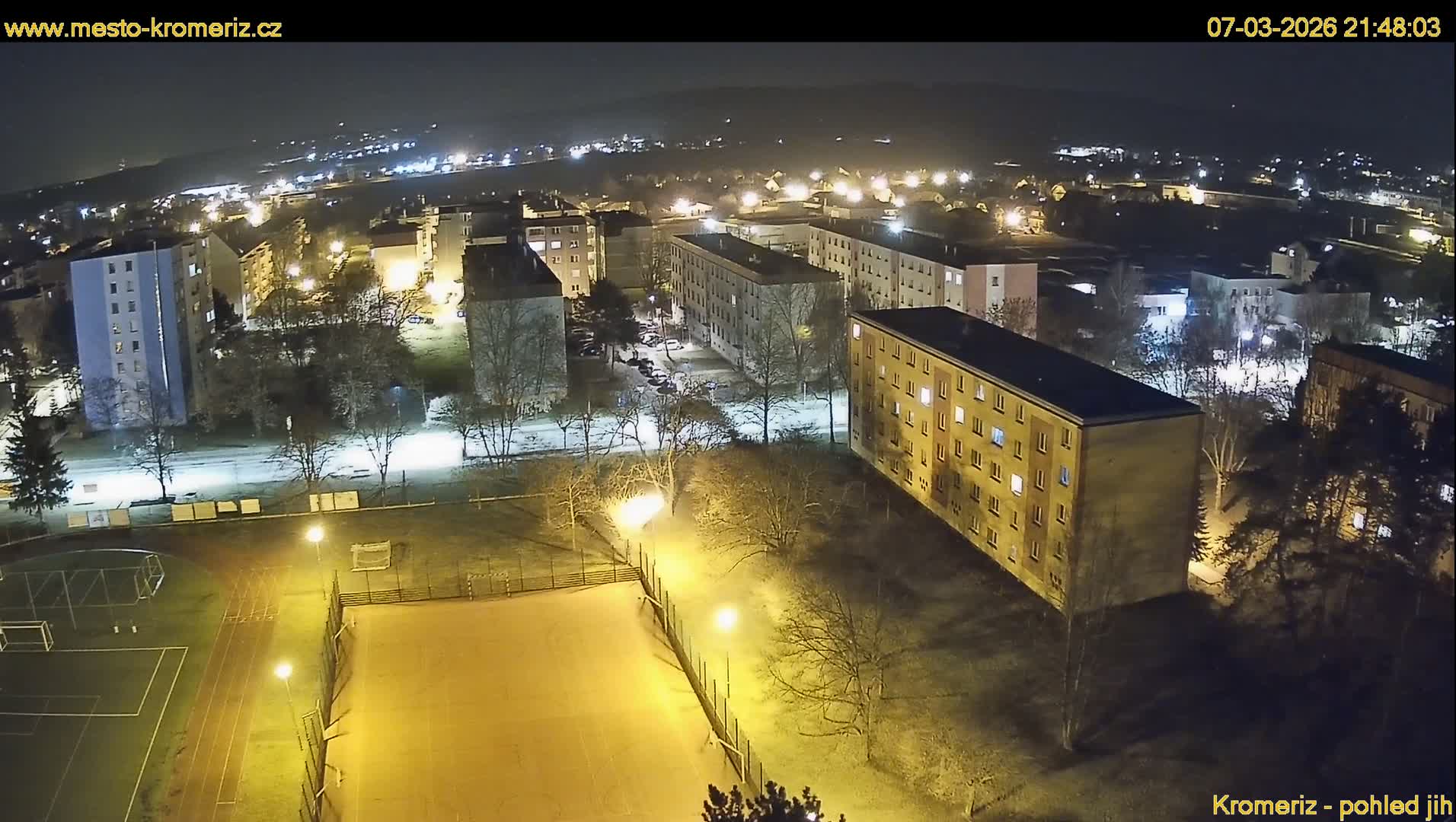 Kroměříž  South View Skyline Live Cam - Kromeriz, Zlin, Czechia