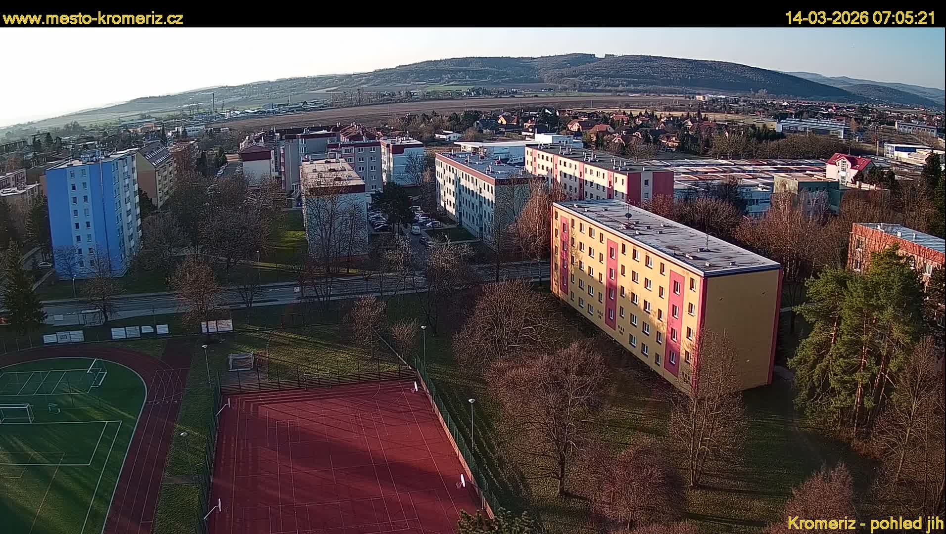 Kroměříž  South View Skyline Live Cam - Kromeriz, Zlin, Czechia