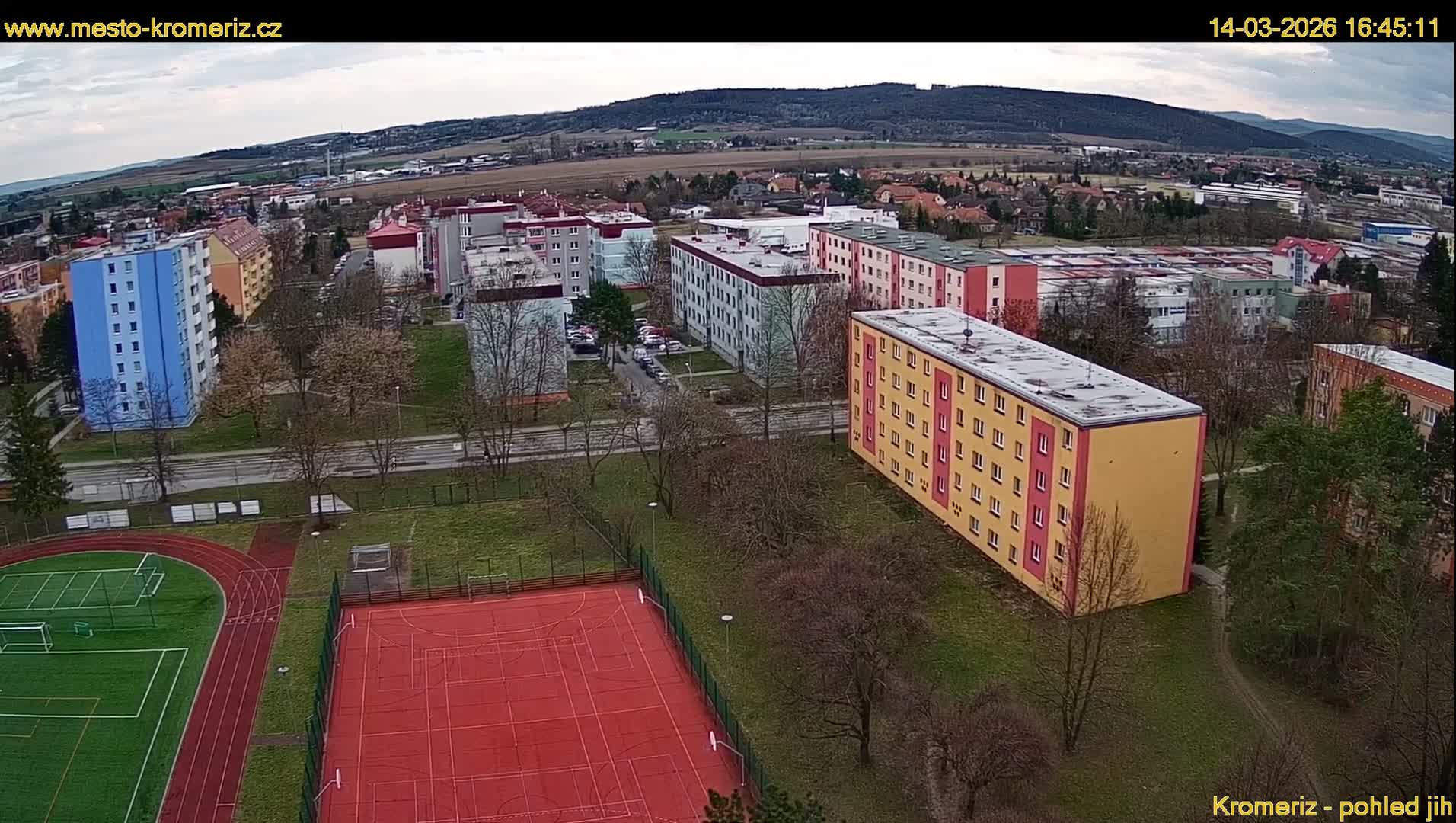 Kroměříž  South View Skyline Live Cam - Kromeriz, Zlin, Czechia