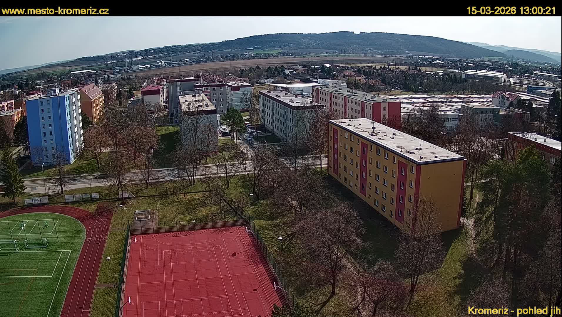 Kroměříž  South View Skyline Live Cam - Kromeriz, Zlin, Czechia