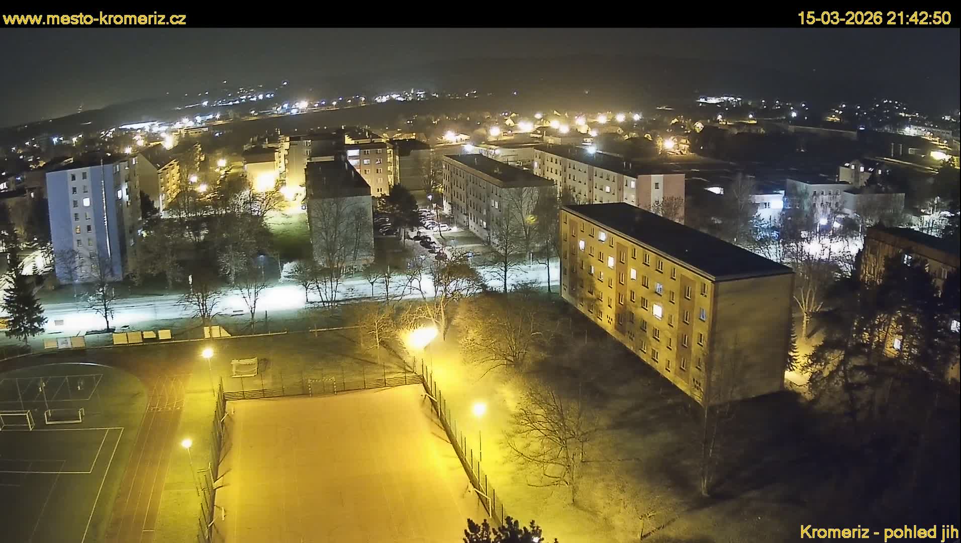 Kroměříž  South View Skyline Live Cam - Kromeriz, Zlin, Czechia