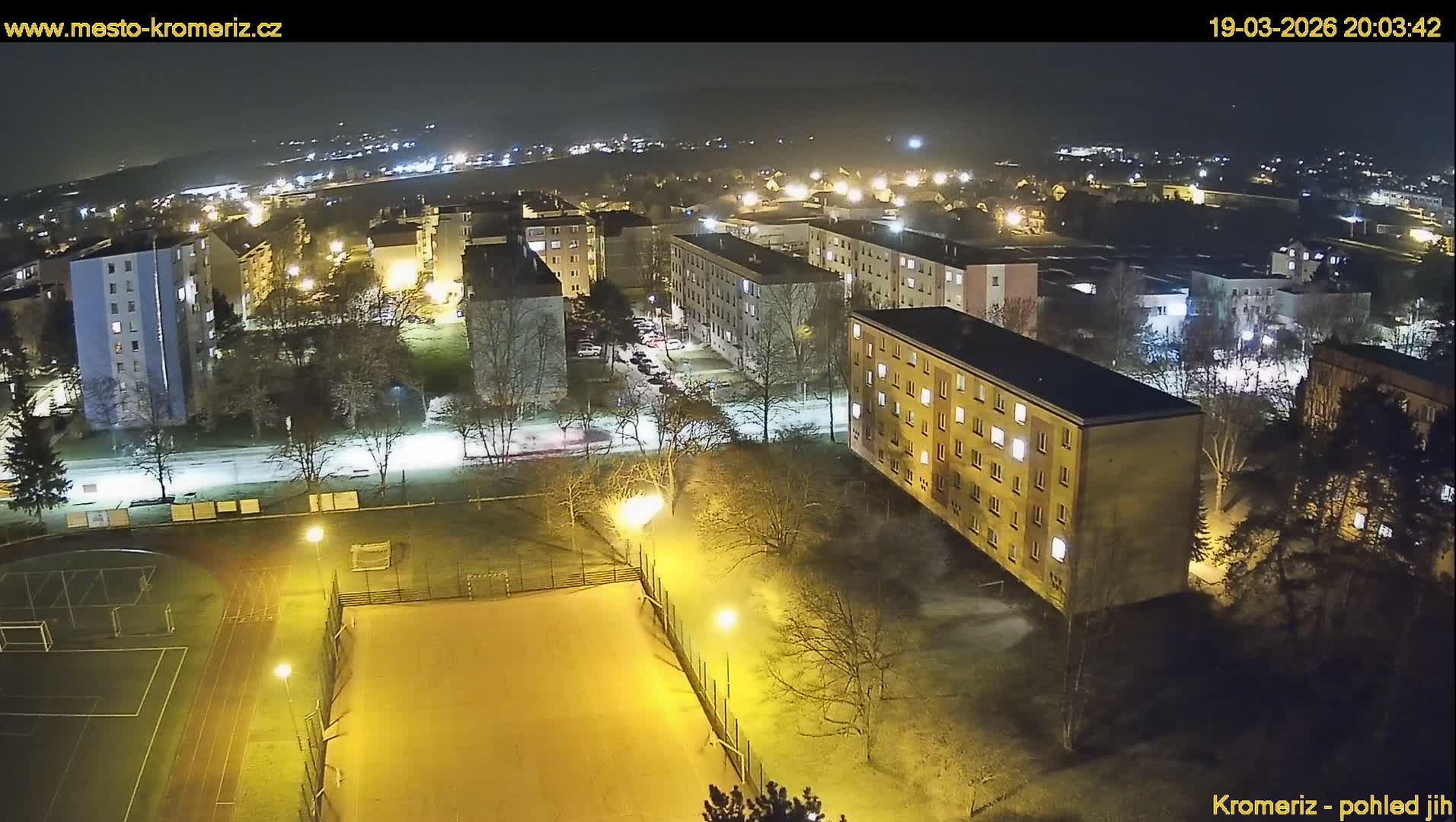 Kroměříž  South View Skyline Live Cam - Kromeriz, Zlin, Czechia