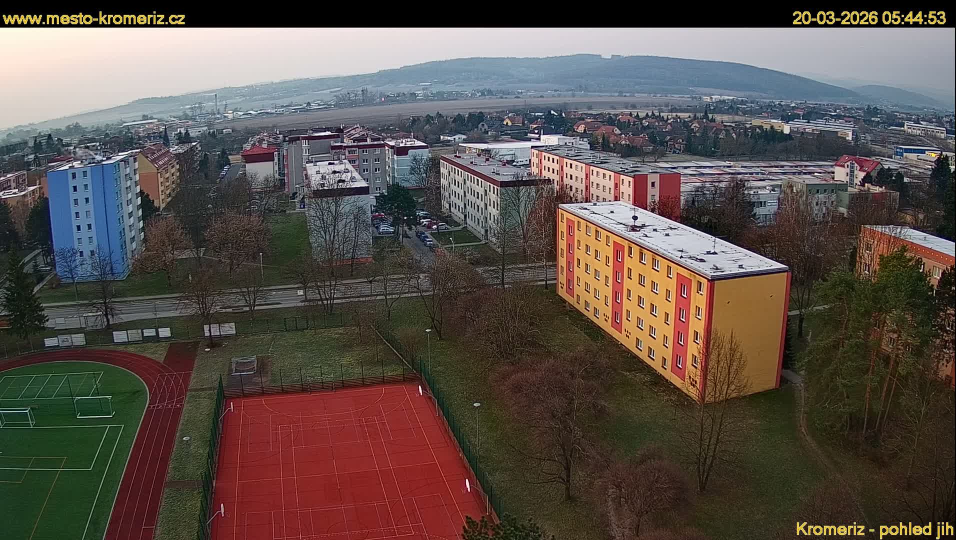 Kroměříž  South View Skyline Live Cam - Kromeriz, Zlin, Czechia