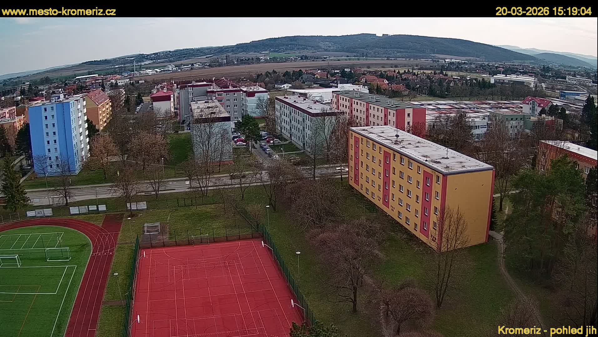 Kroměříž  South View Skyline Live Cam - Kromeriz, Zlin, Czechia