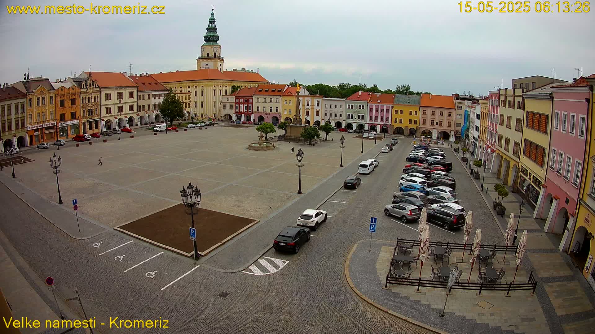 Kroměříž , (Velké náměstí ) Great Square Live Cam - Kromeriz, Zlin, Czechia