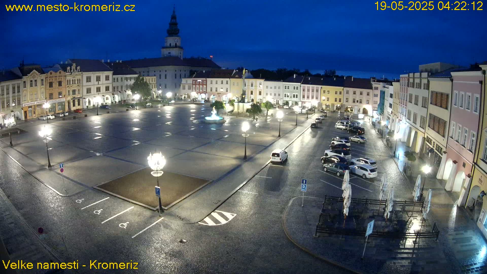 Kroměříž , (Velké náměstí ) Great Square Live Cam - Kromeriz, Zlin, Czechia