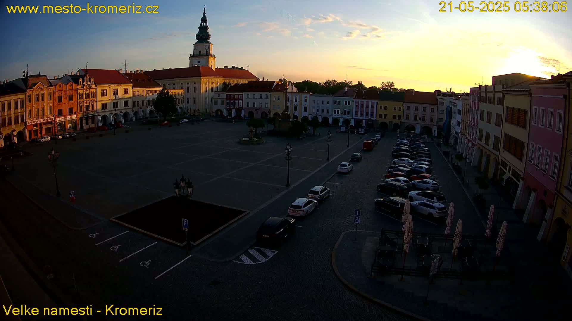 Kroměříž , (Velké náměstí ) Great Square Live Cam - Kromeriz, Zlin, Czechia
