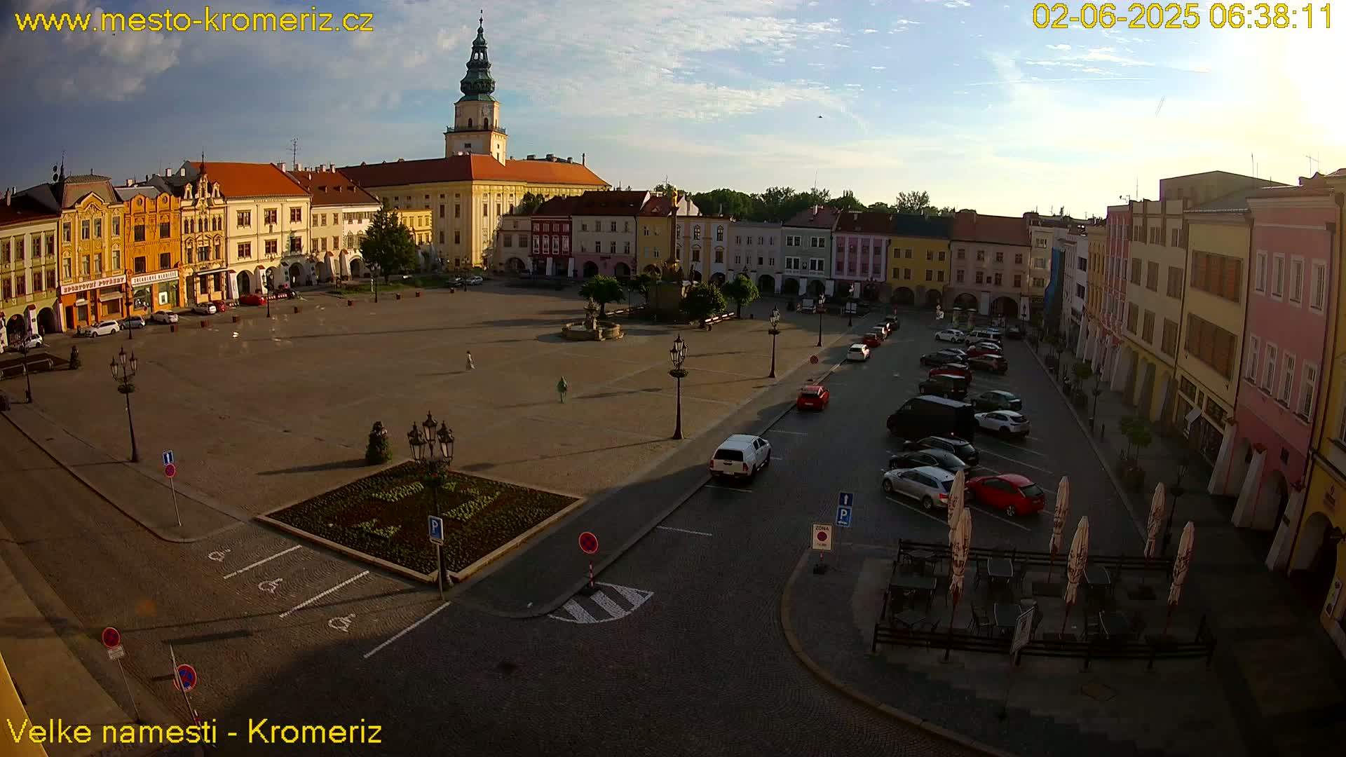 Kroměříž , (Velké náměstí ) Great Square Live Cam - Kromeriz, Zlin, Czechia