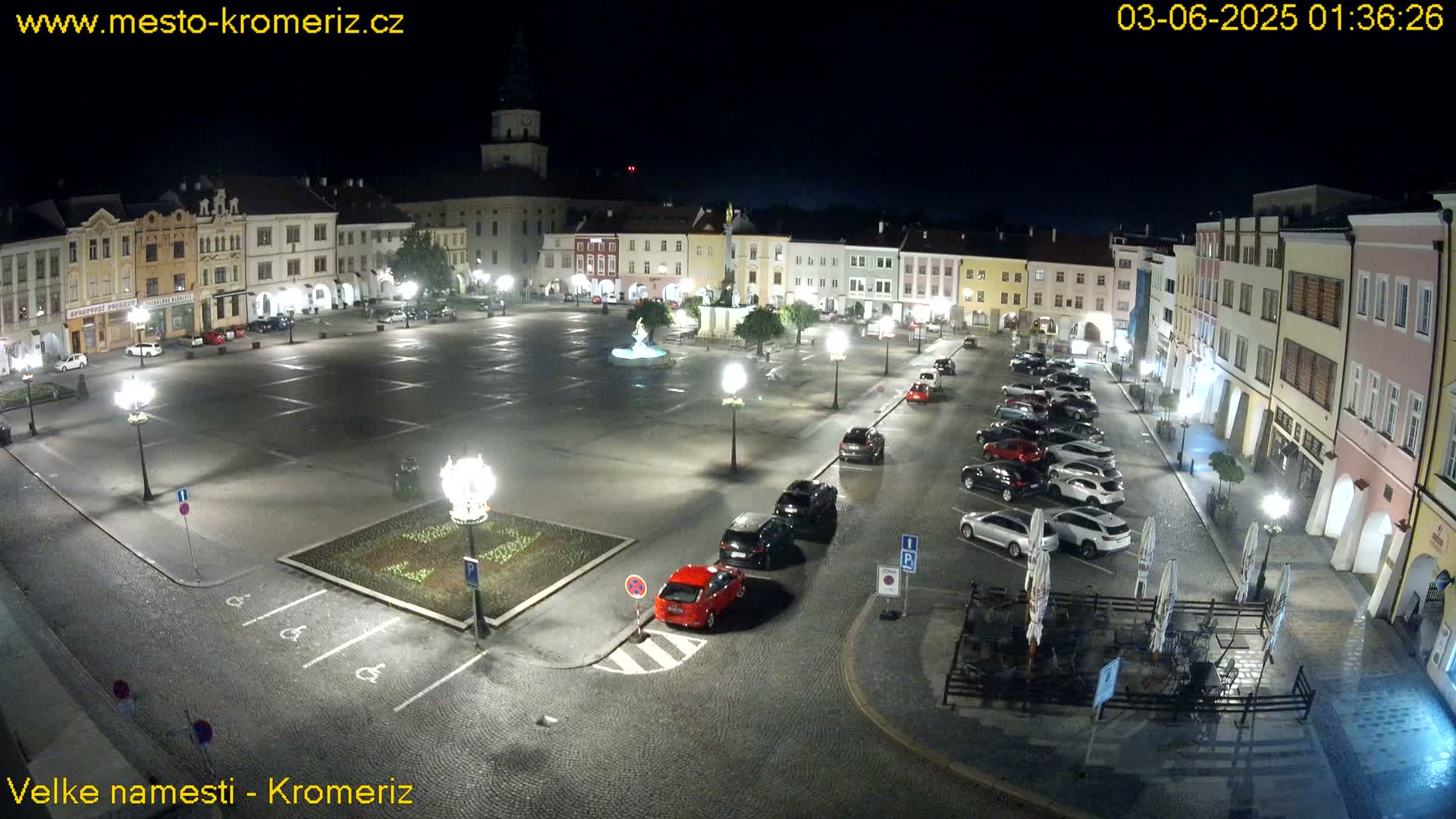 Kroměříž , (Velké náměstí ) Great Square Live Cam - Kromeriz, Zlin, Czechia