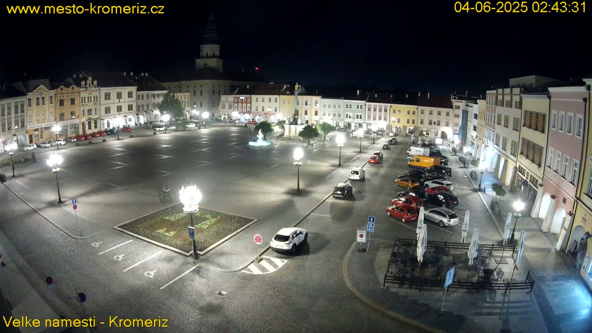 Kroměříž , (Velké náměstí ) Great Square Live Cam - Kromeriz, Zlin, Czechia