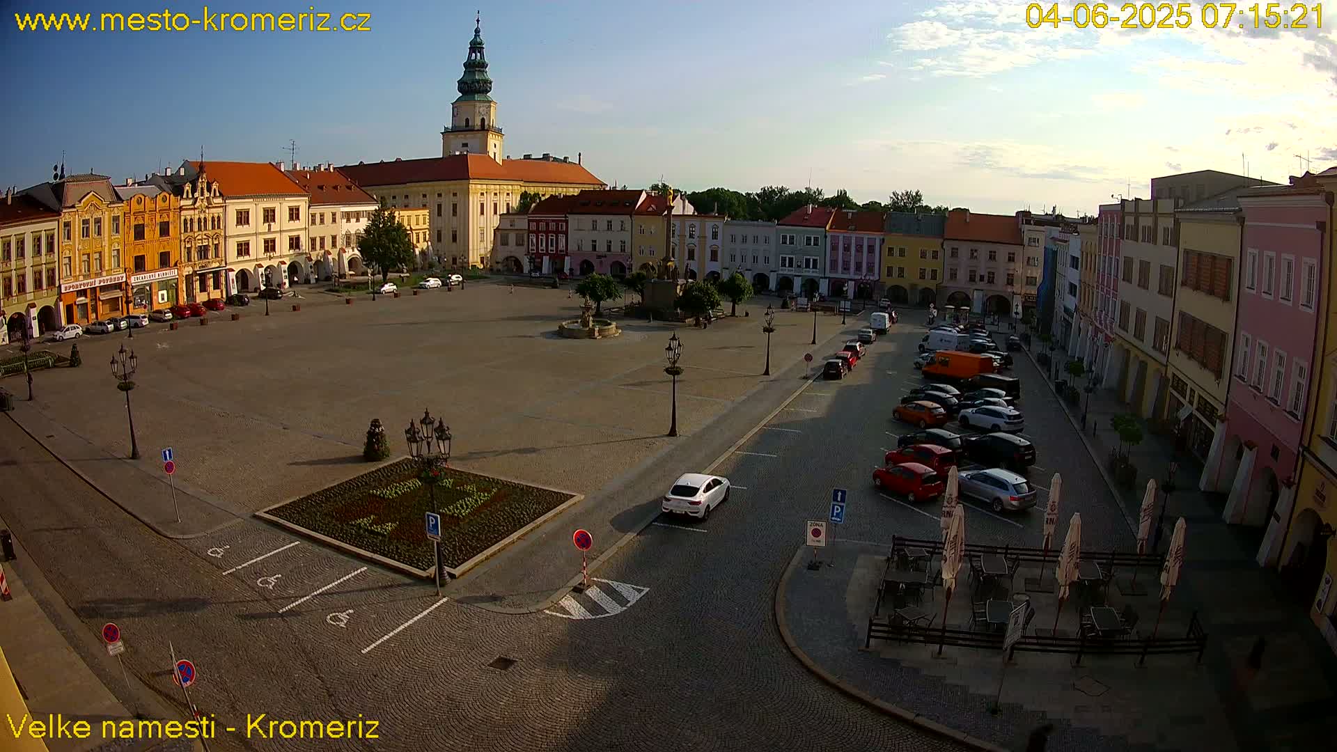 Kroměříž , (Velké náměstí ) Great Square Live Cam - Kromeriz, Zlin, Czechia