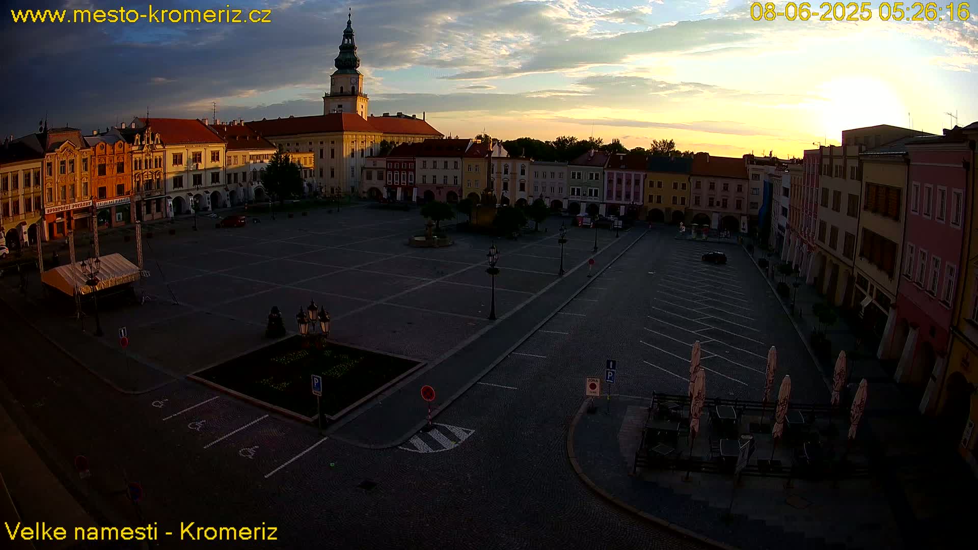 Kroměříž , (Velké náměstí ) Great Square Live Cam - Kromeriz, Zlin, Czechia